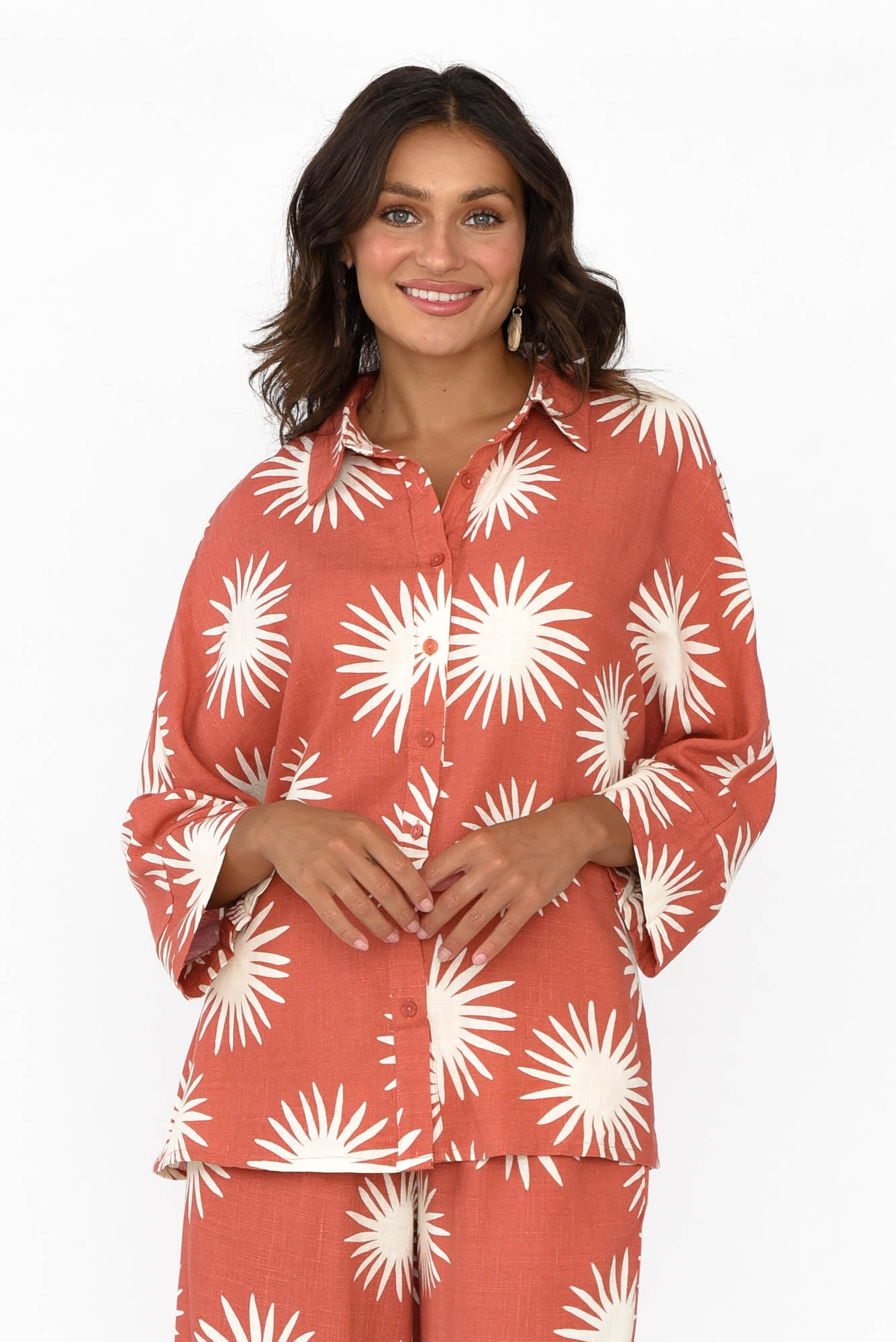 Cresta Rust Flower Shirt