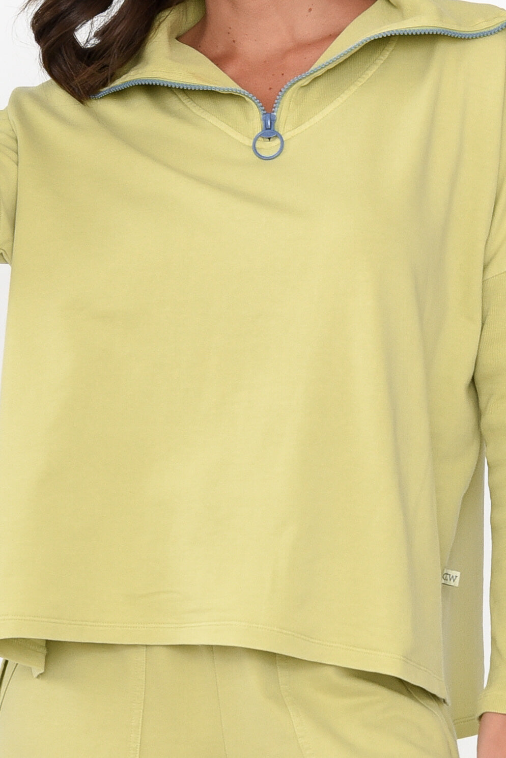 Malak Green Half Zip Jumper