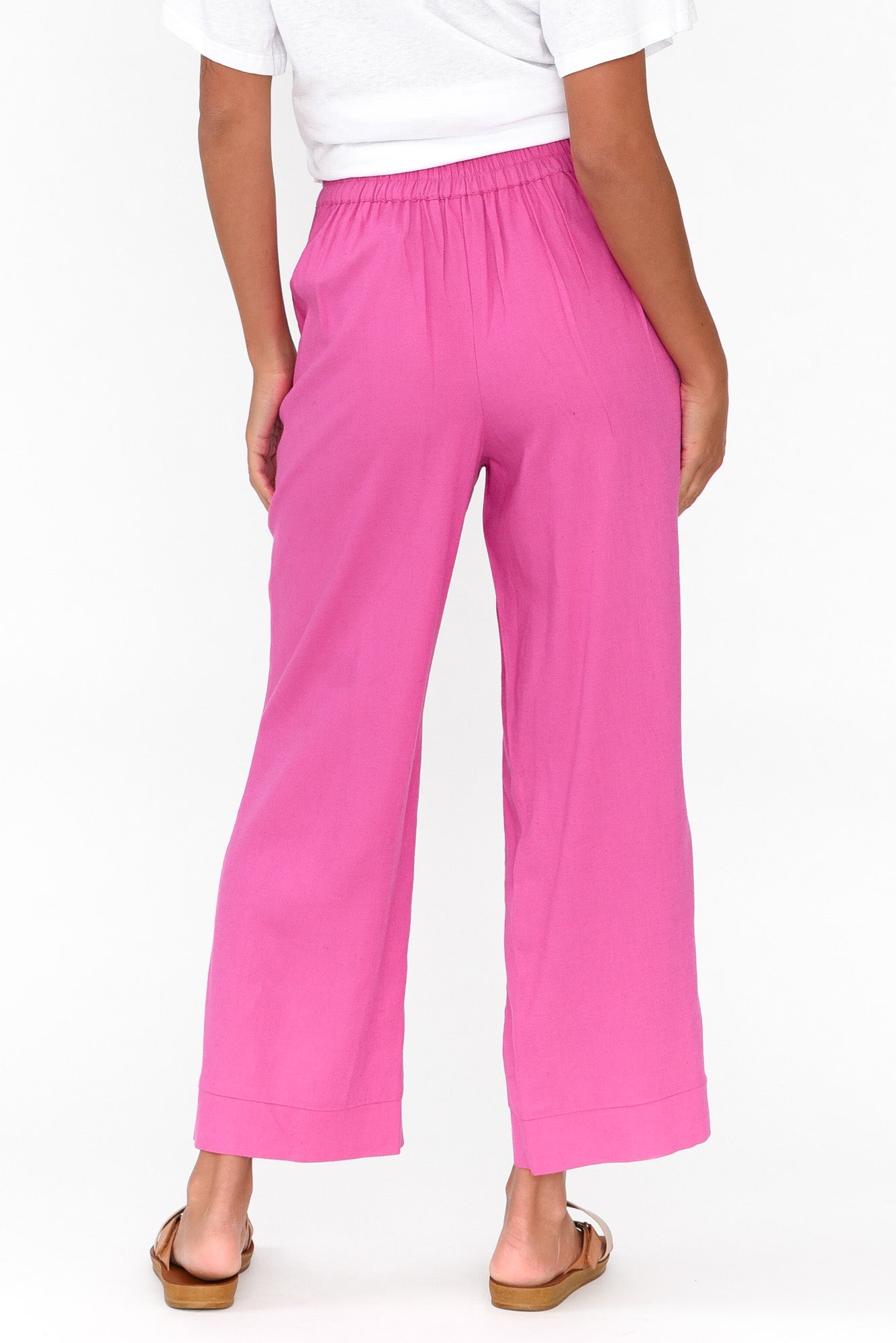 Parker Hot Pink Linen Blend Pant