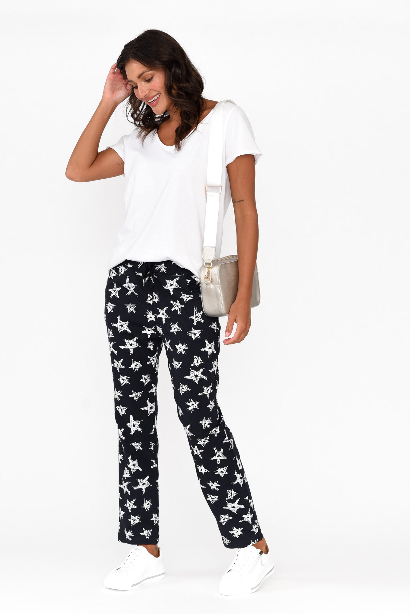 Boyce Navy Star Cotton Blend Stretch Pant