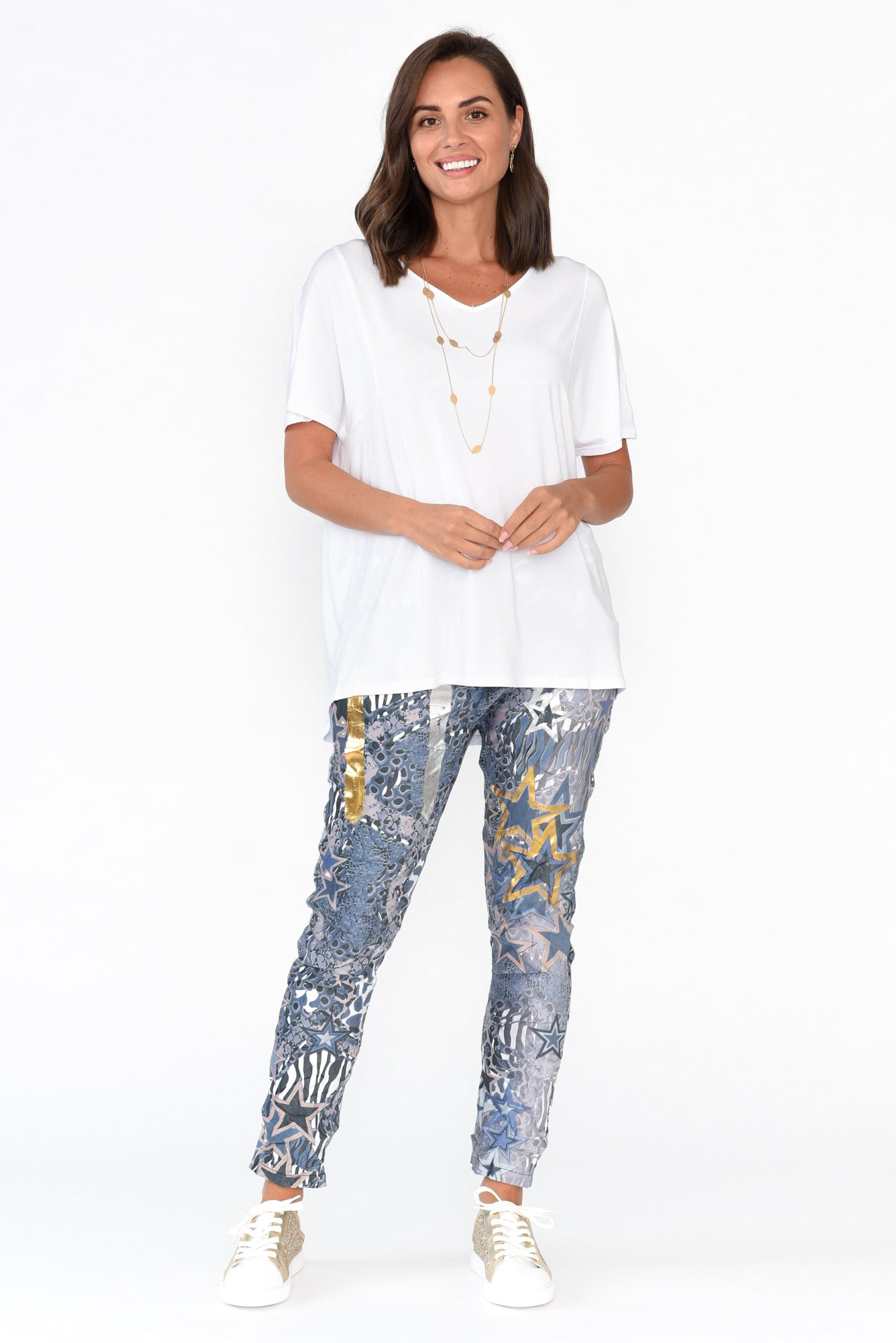 Ivy White Micro Modal Swing Tee