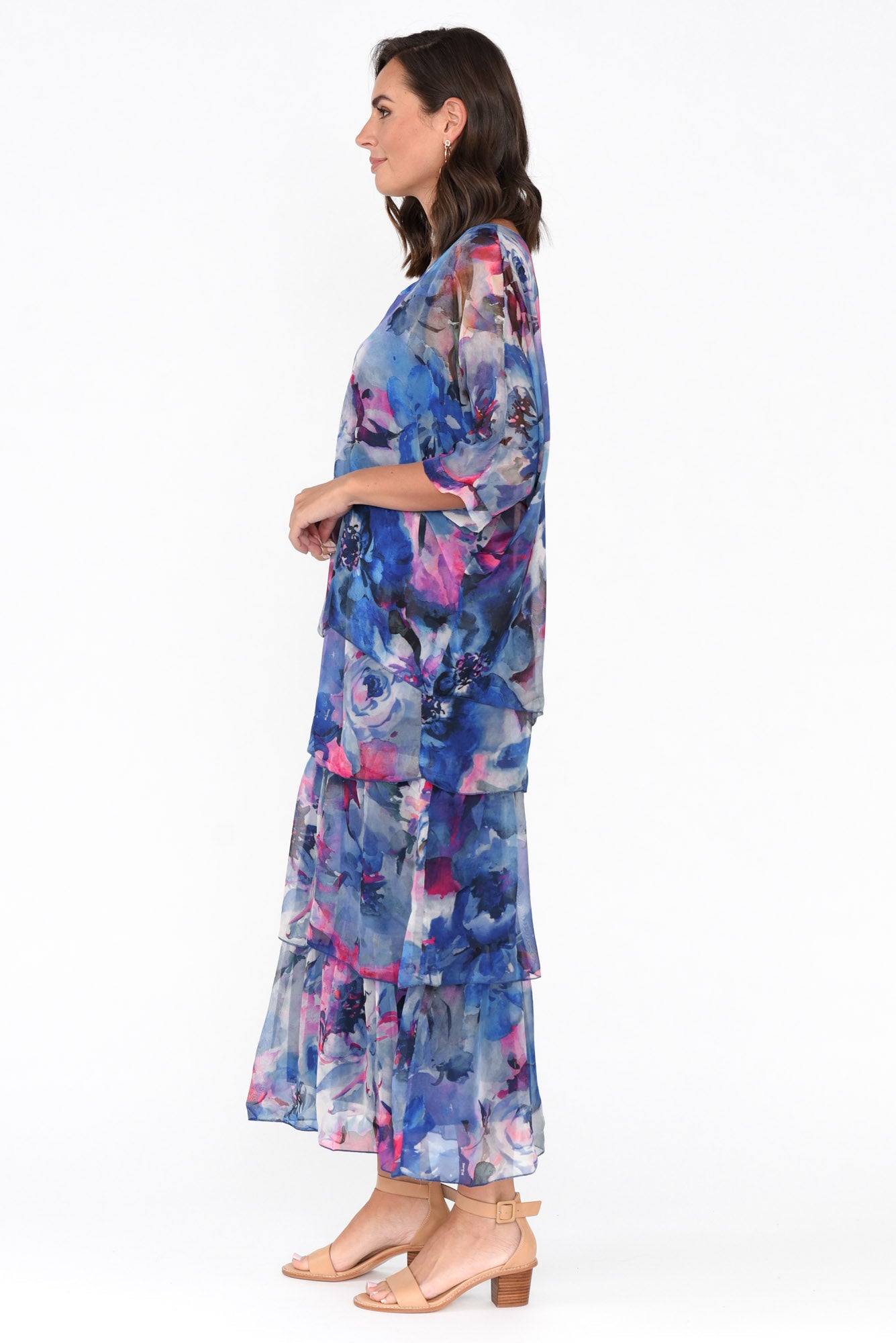 Teffy Blue Blossom Layer Dress
