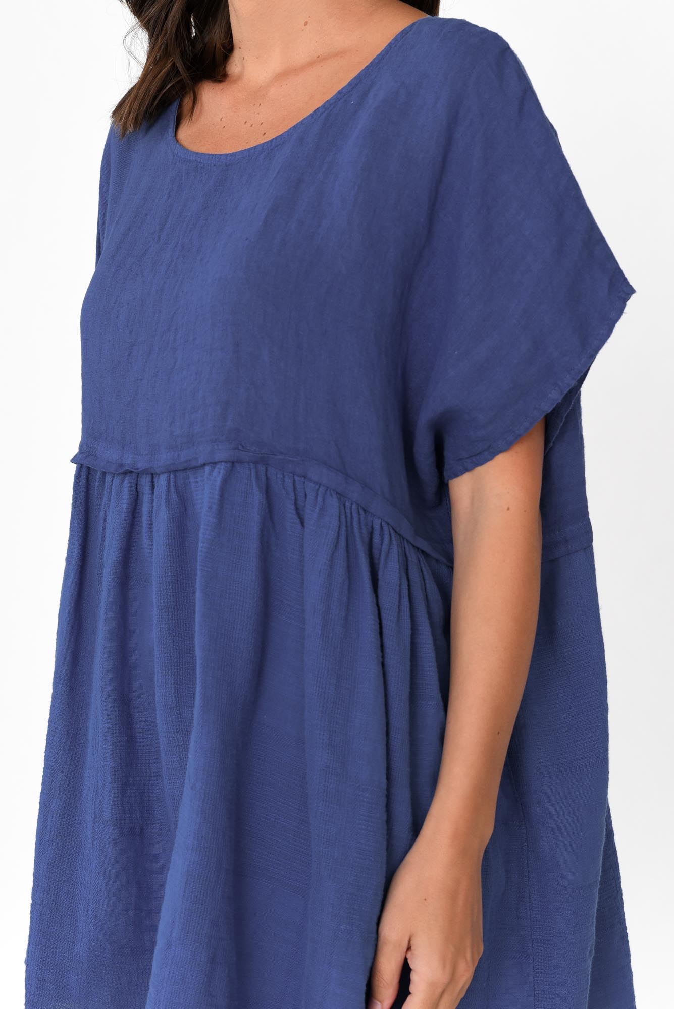 Sabre Cobalt Linen  Top