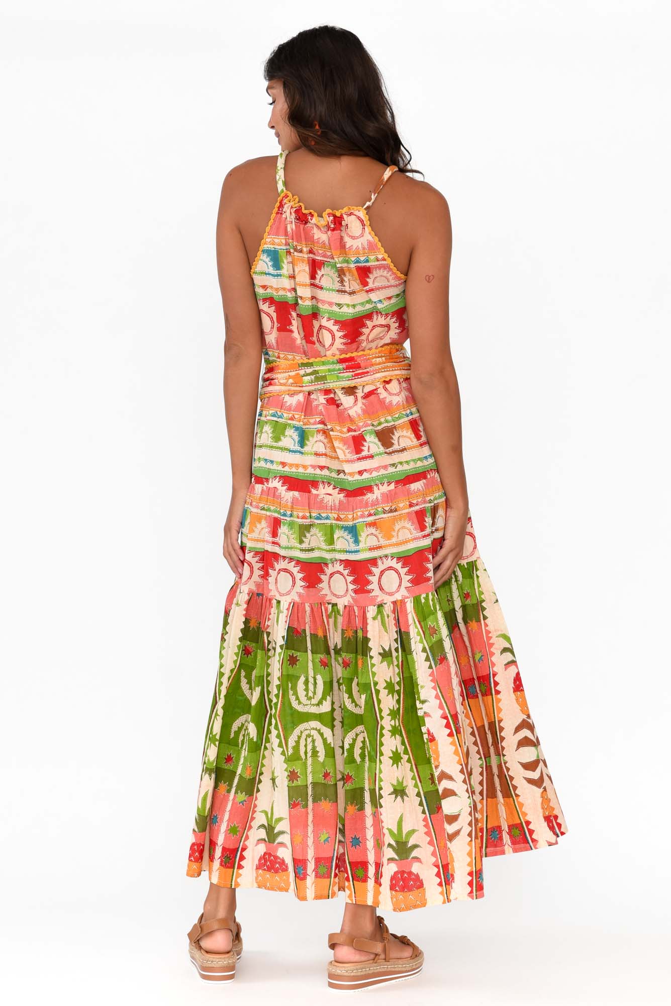 Pinata Tropical Cotton Halter Dress