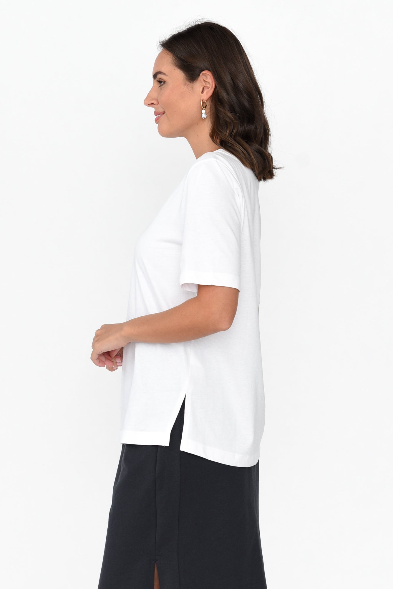 Rosalie White Cotton Tee