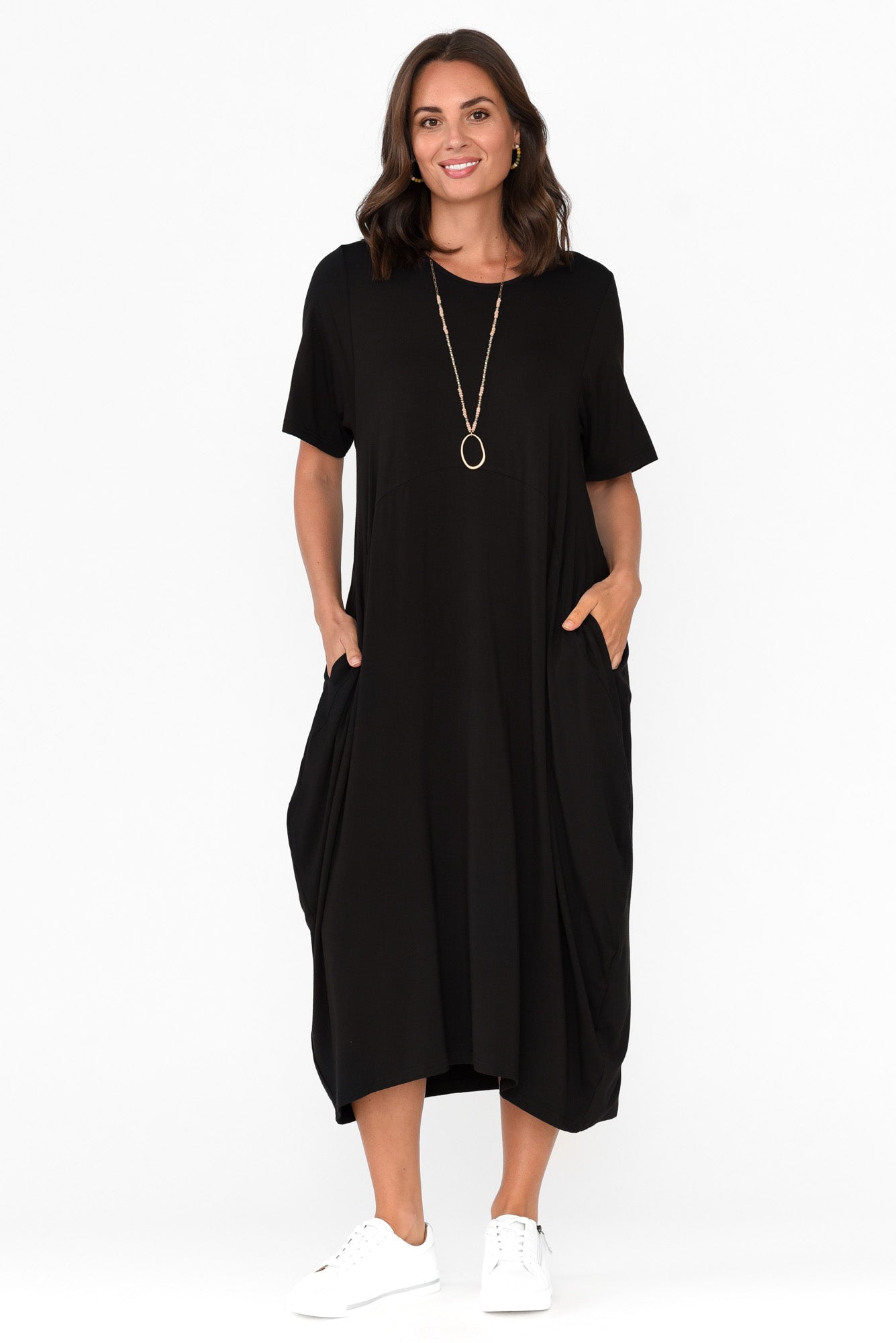 Samiya Black Bamboo Dress
