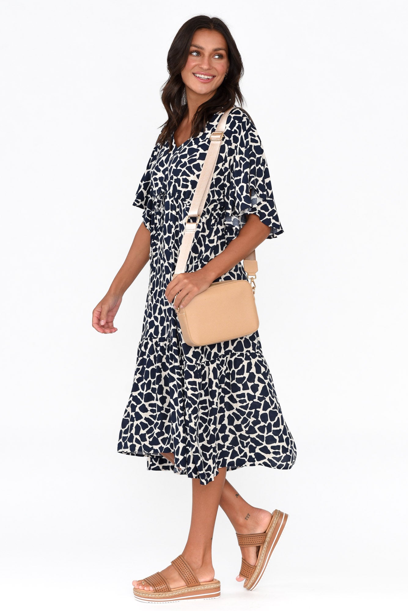 Marianna Navy Abstract Pocket Dress