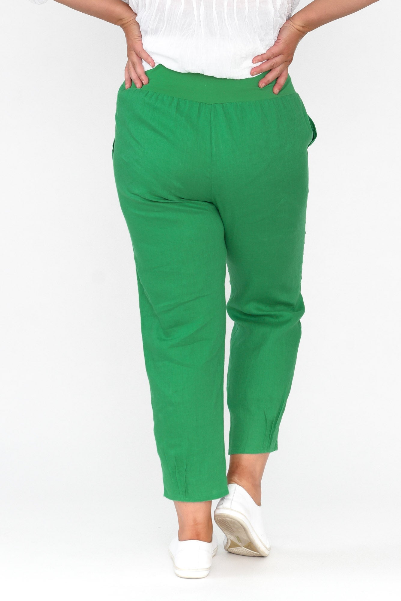 Tatum Green Linen Pant