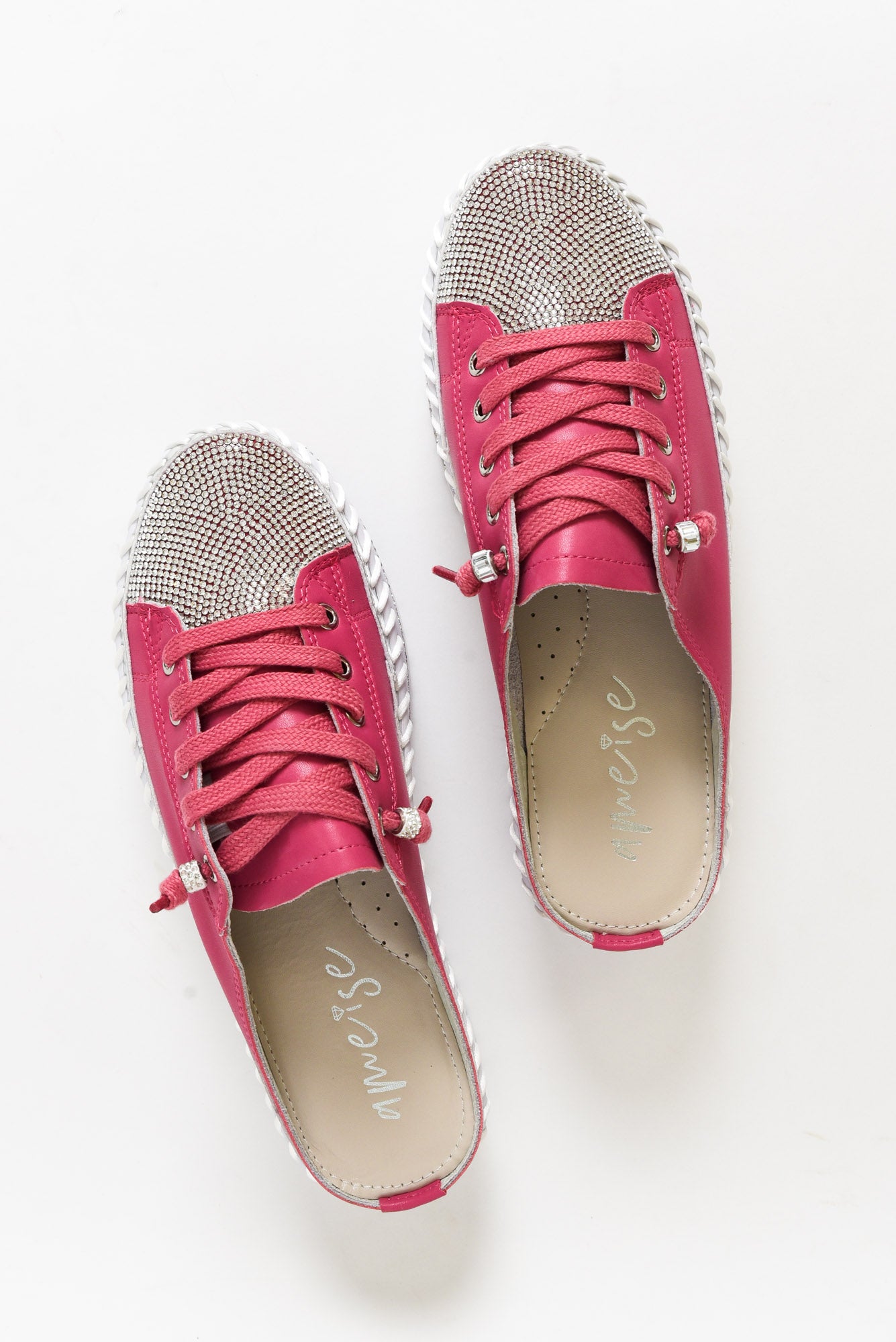 Sarah Hot Pink Leather Mule Sneaker