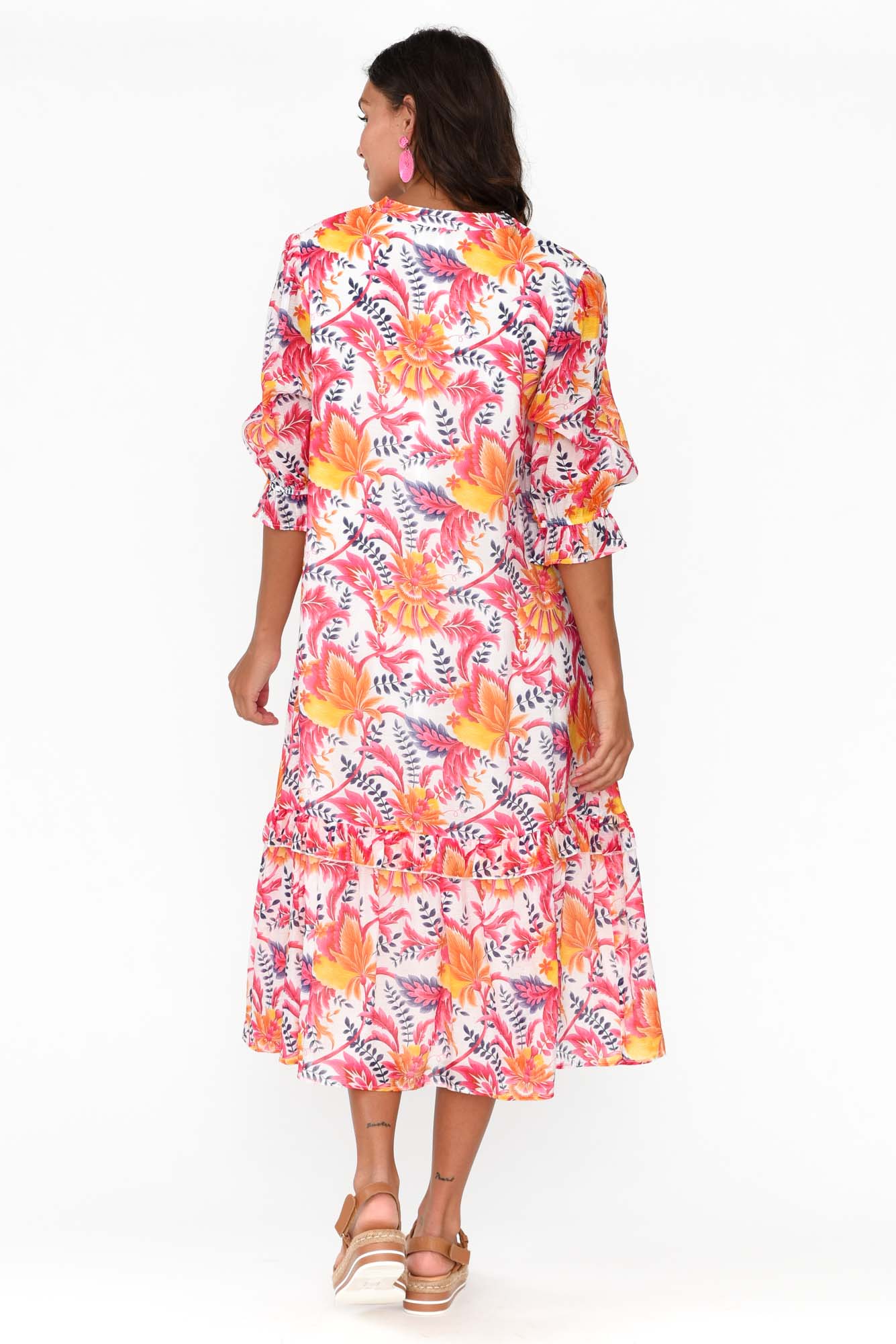 Jetta Pink Botanical Shirt Dress