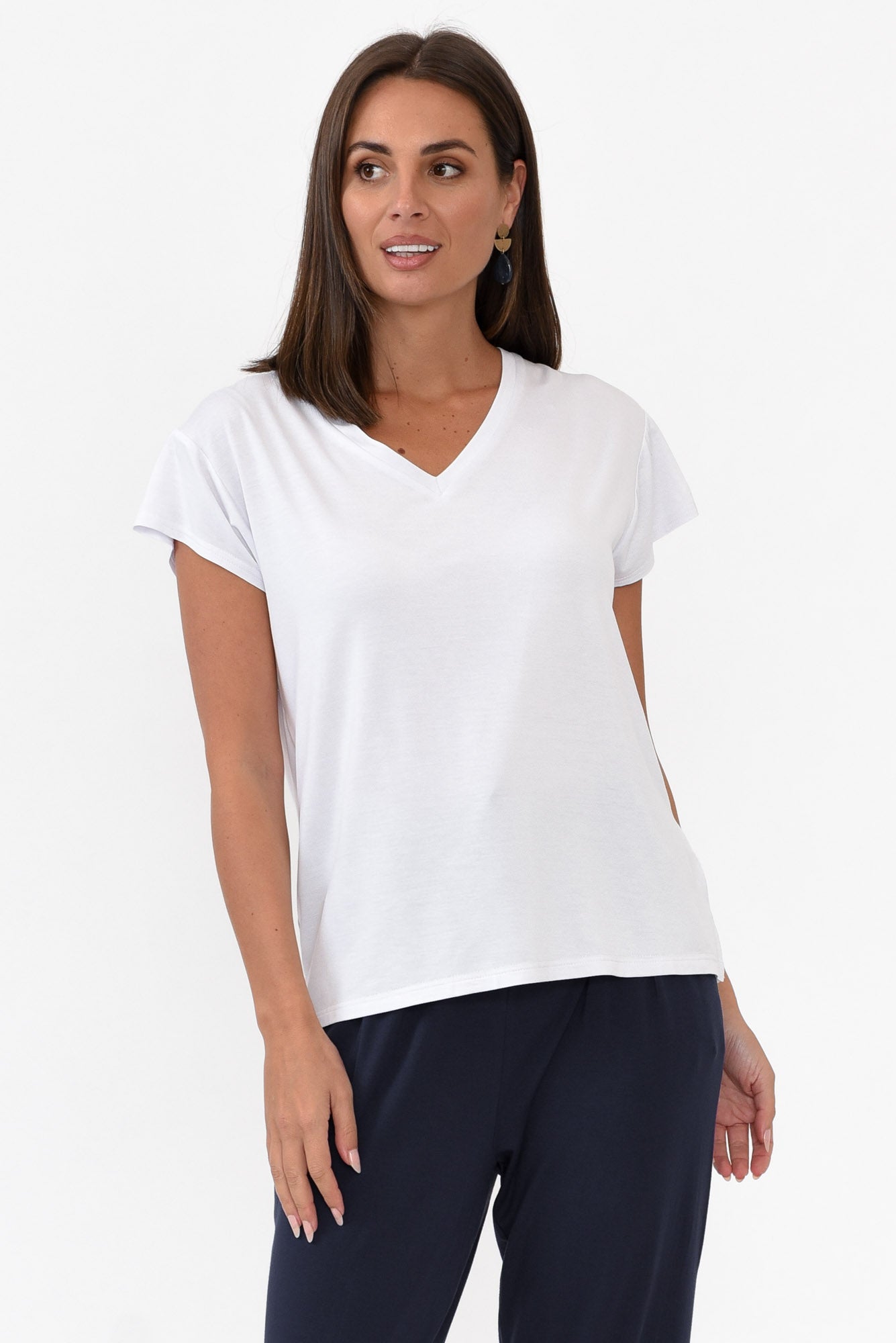 Jenkins White Modal Tee