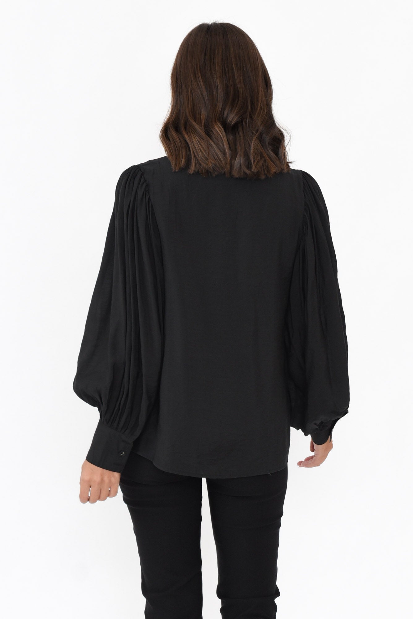 Kane Black Cotton Blend Top