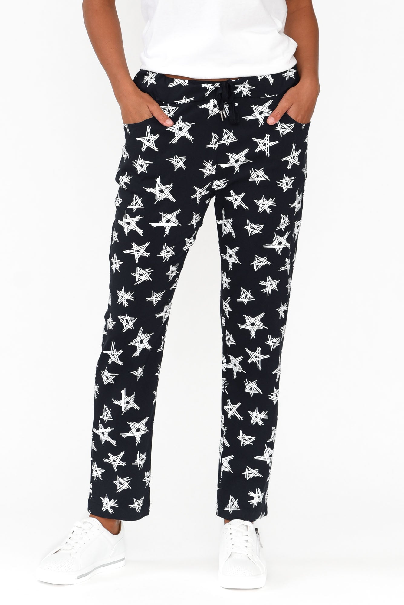 Boyce Navy Star Cotton Blend Stretch Pant