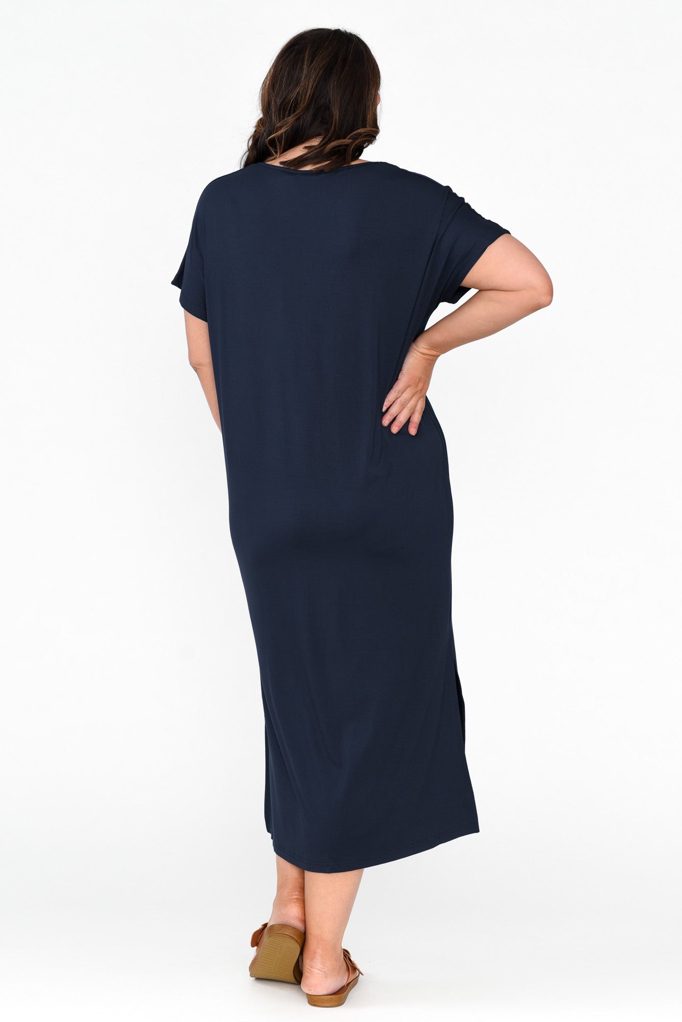 Dempsey Navy Bamboo Midi Dress