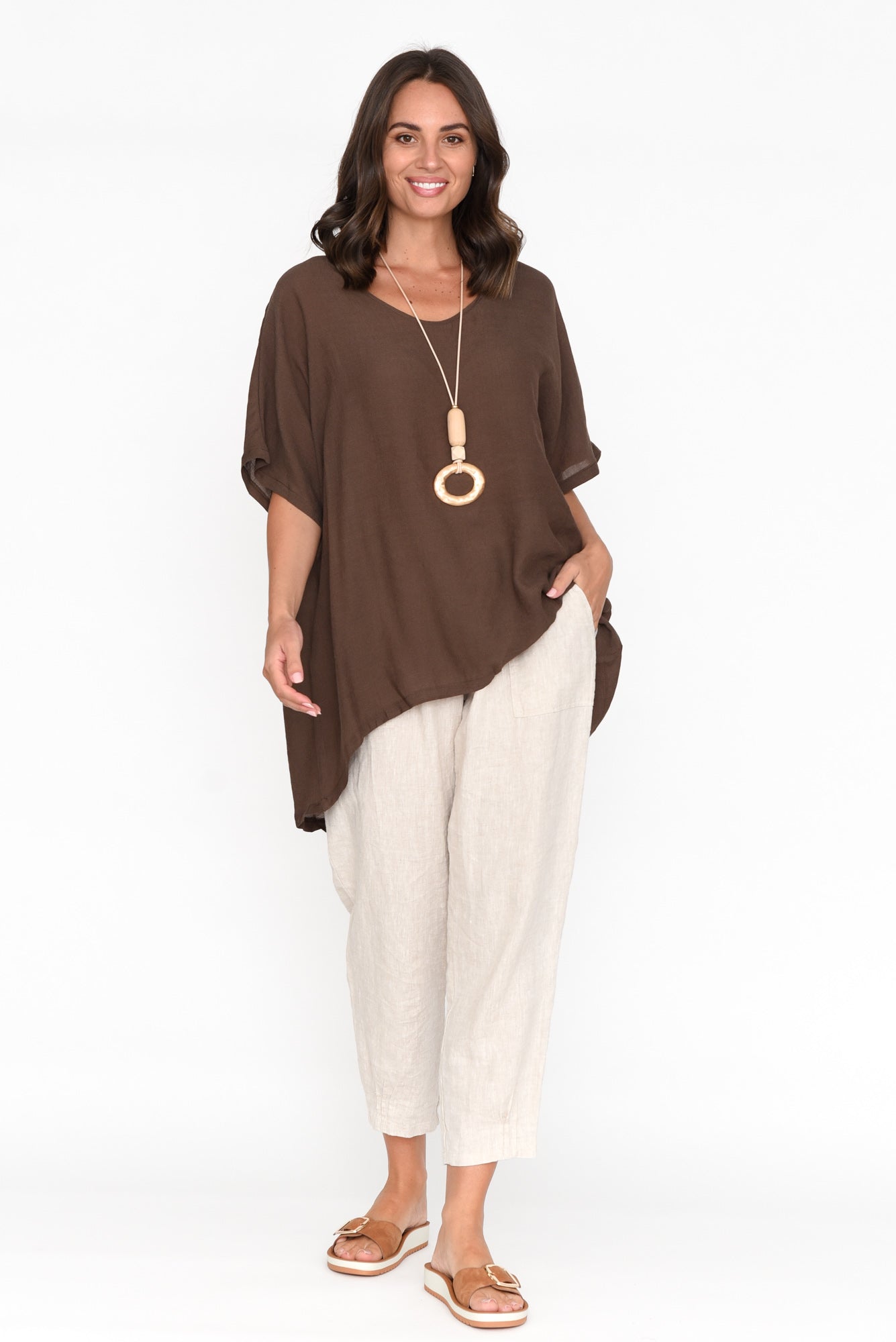 Elvira Chocolate Drape Top