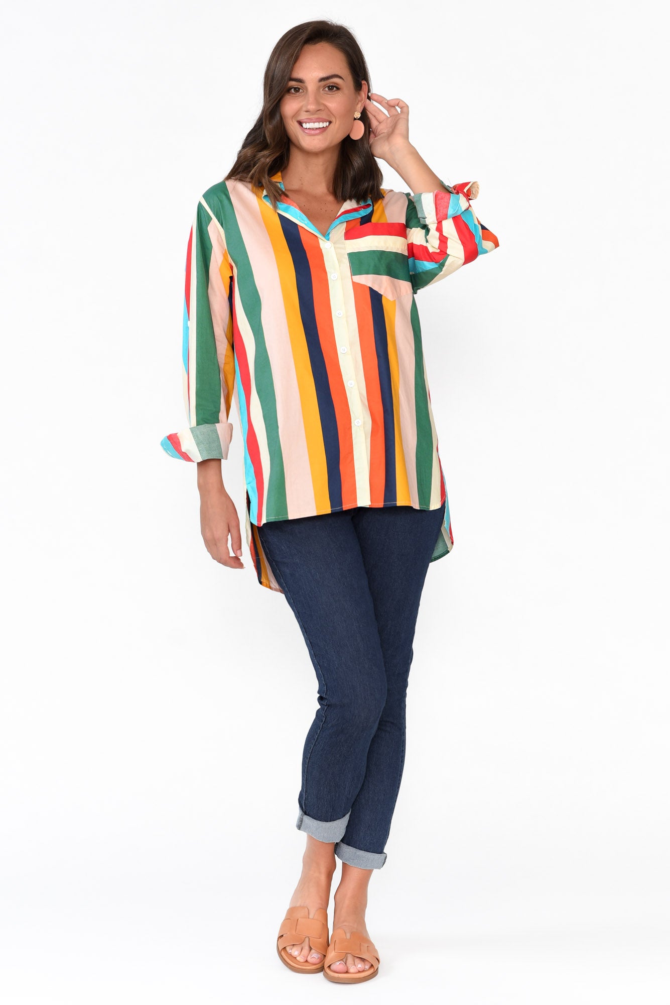 Lenka Multi Stripe Cotton Shirt