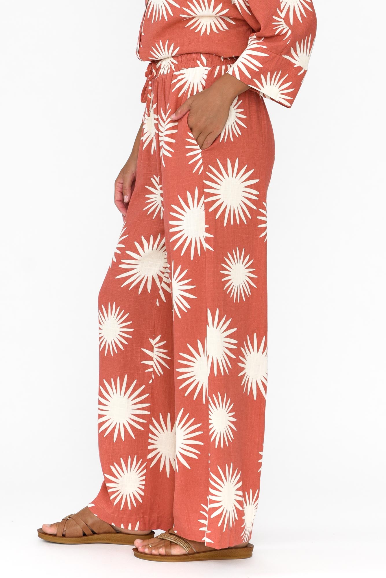 Cherish Rust Flower Pant