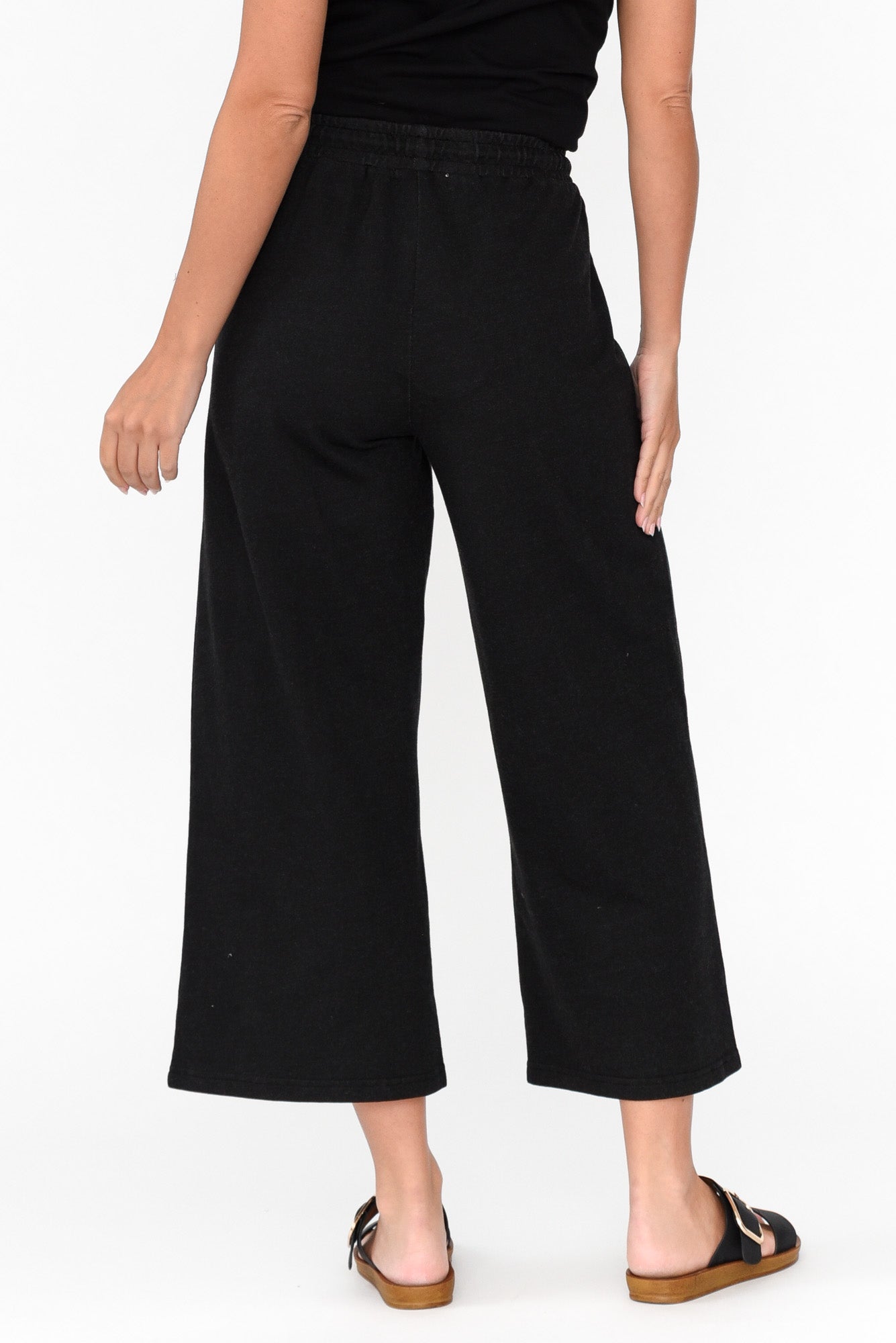Mariam Black Relaxed Track Pant