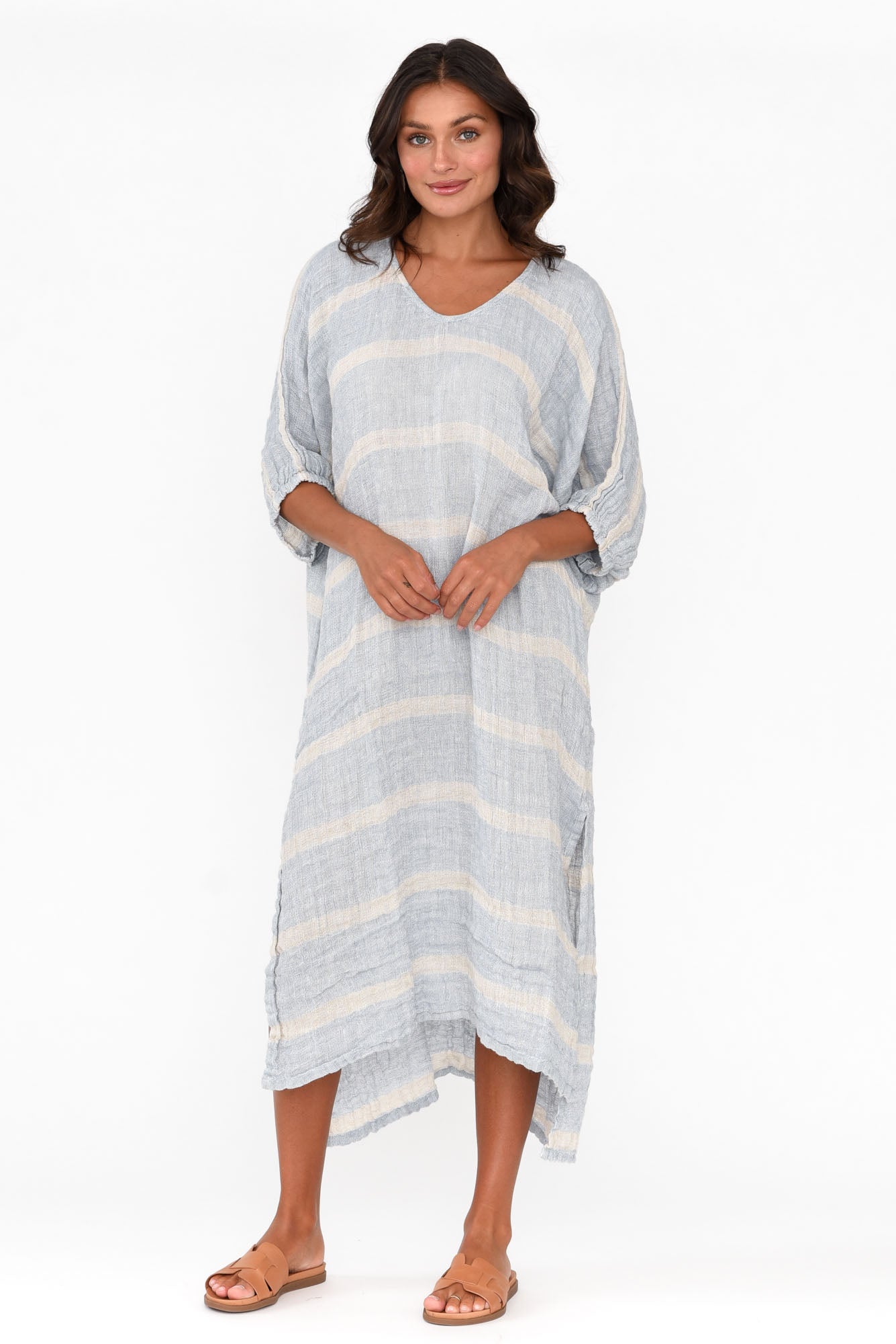 Marcel Blue Stripe Linen Dress