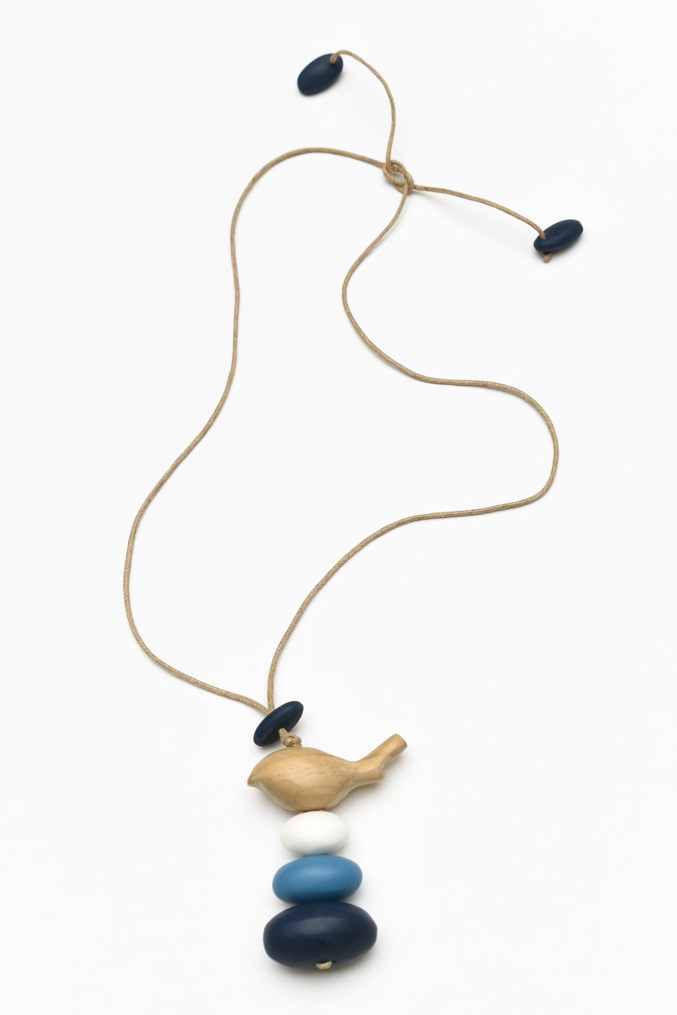 Raylene Blue Bird Wood Necklace