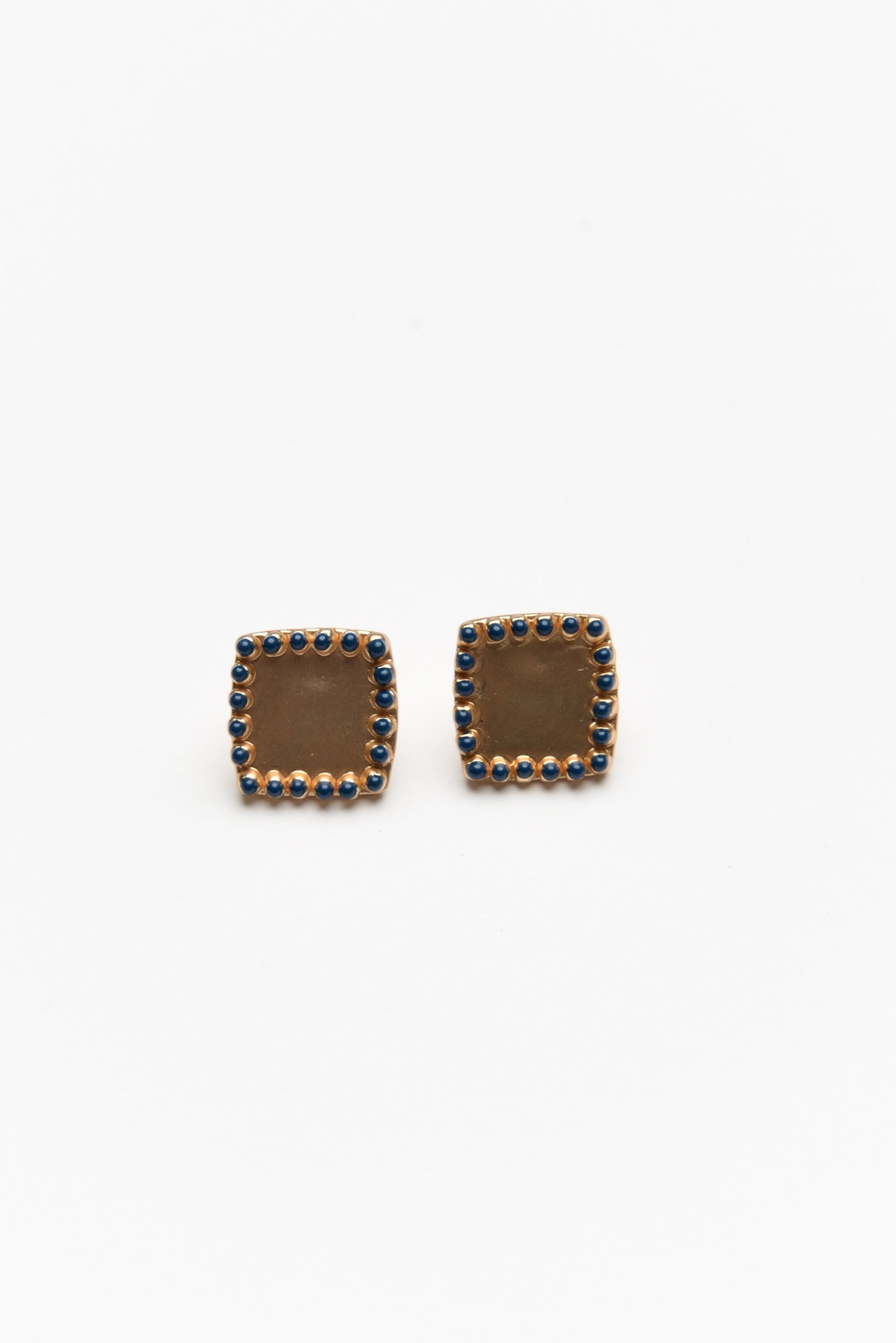 Christa Navy Square Stud Earring