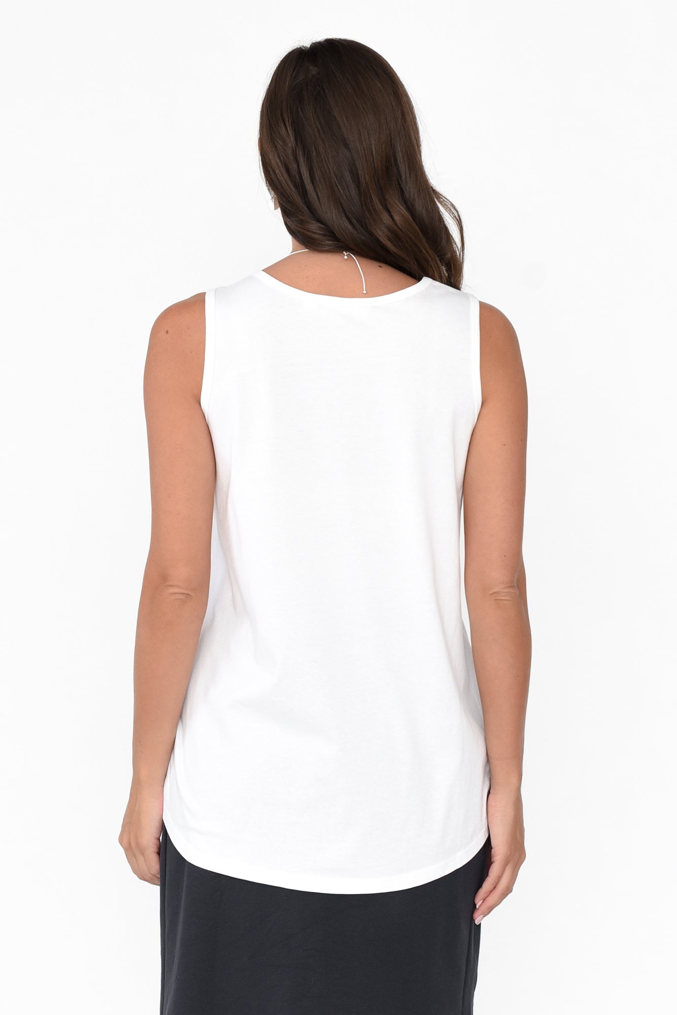 Josie White Cotton Tank