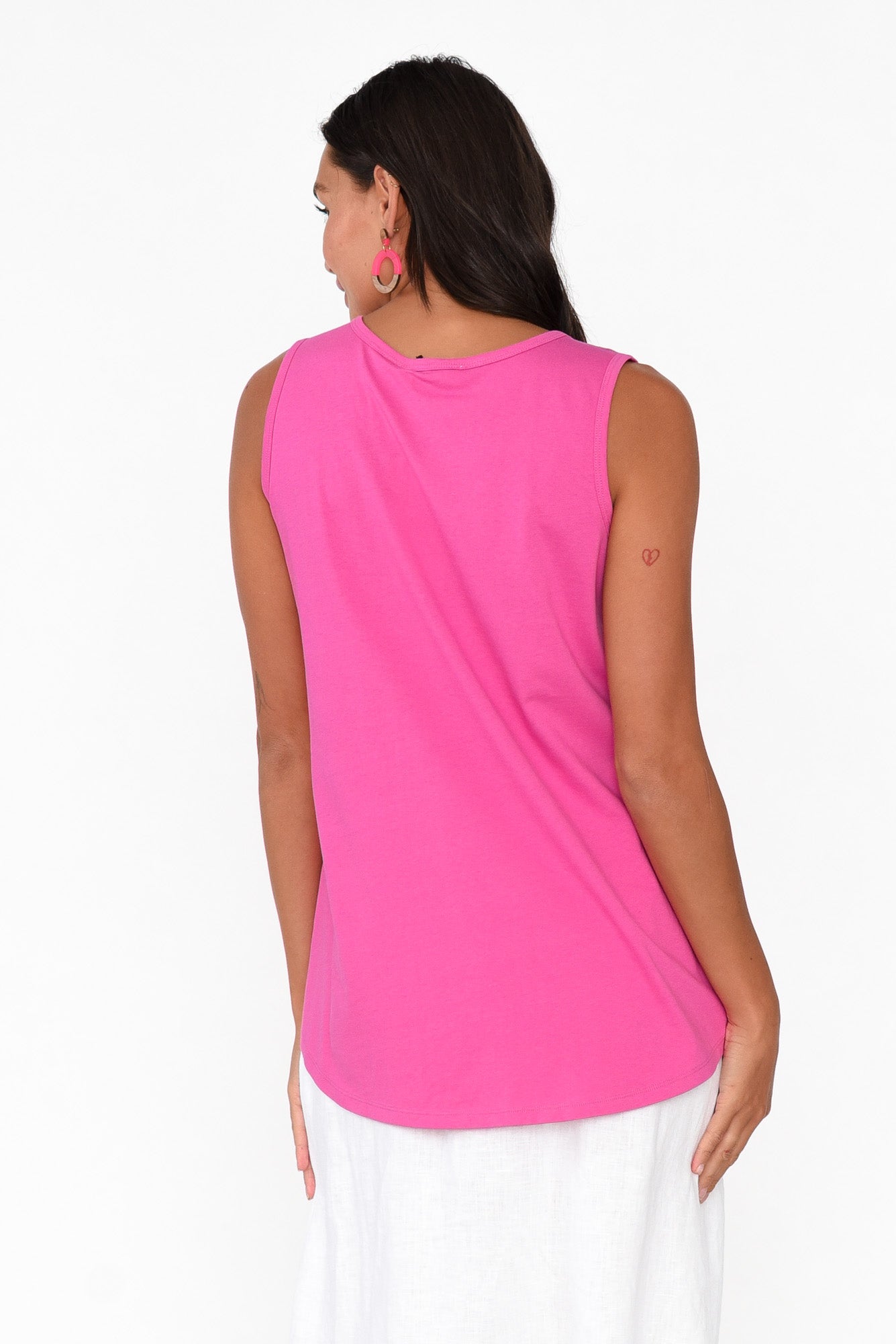 Josie Hot Pink Cotton Tank