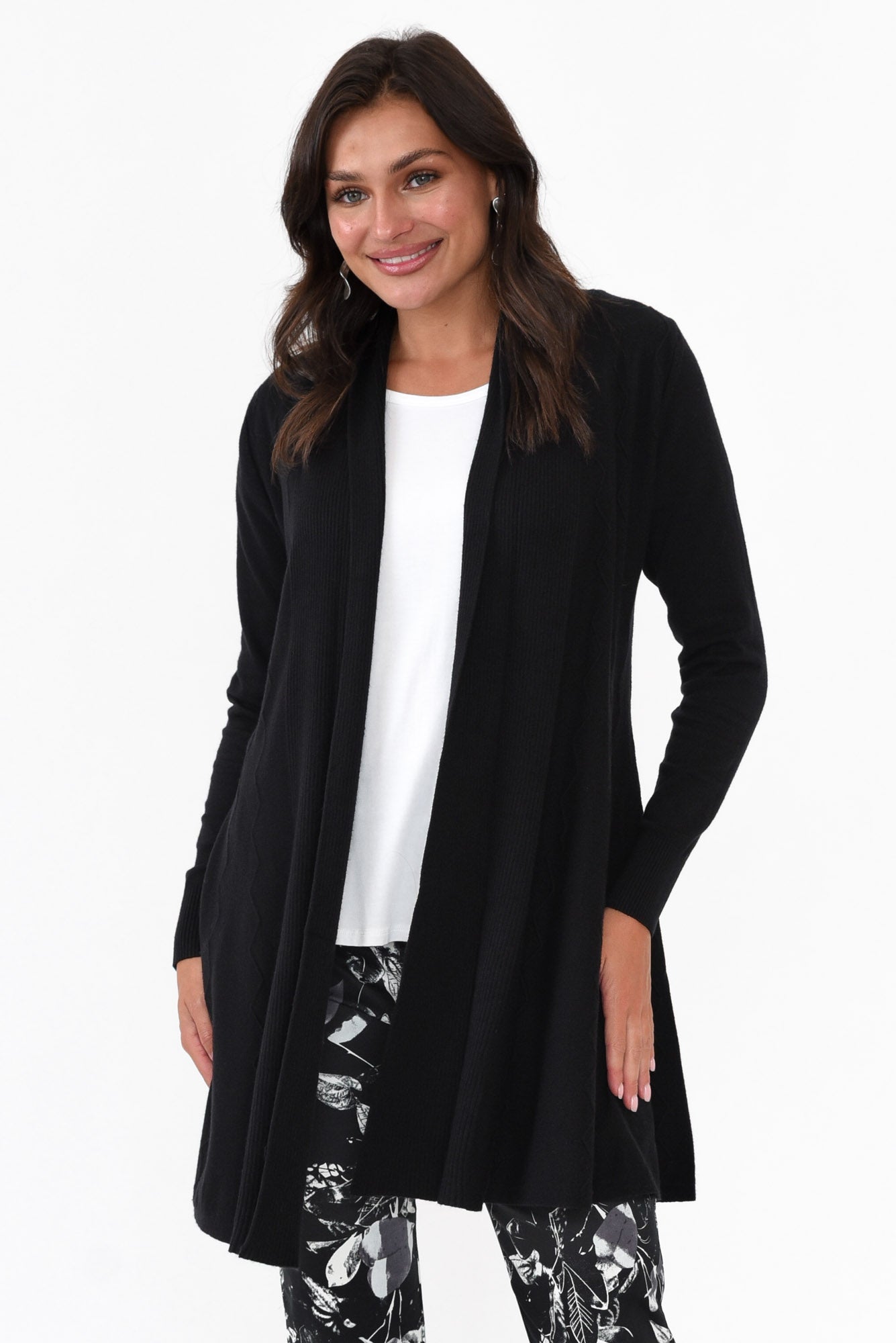 Kansas Black Knit Cardigan