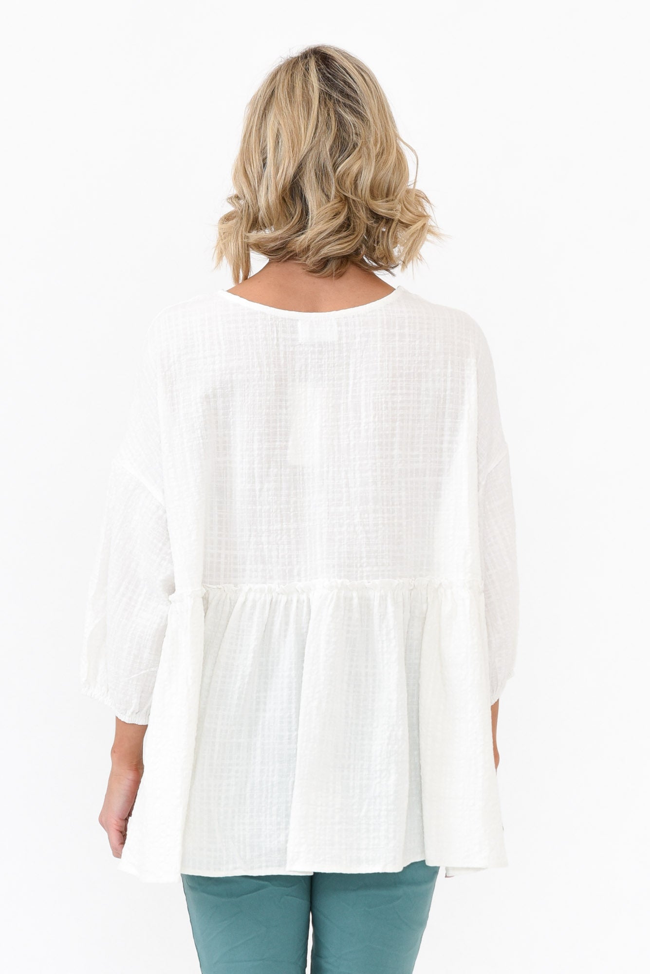 Braun White Cotton Top