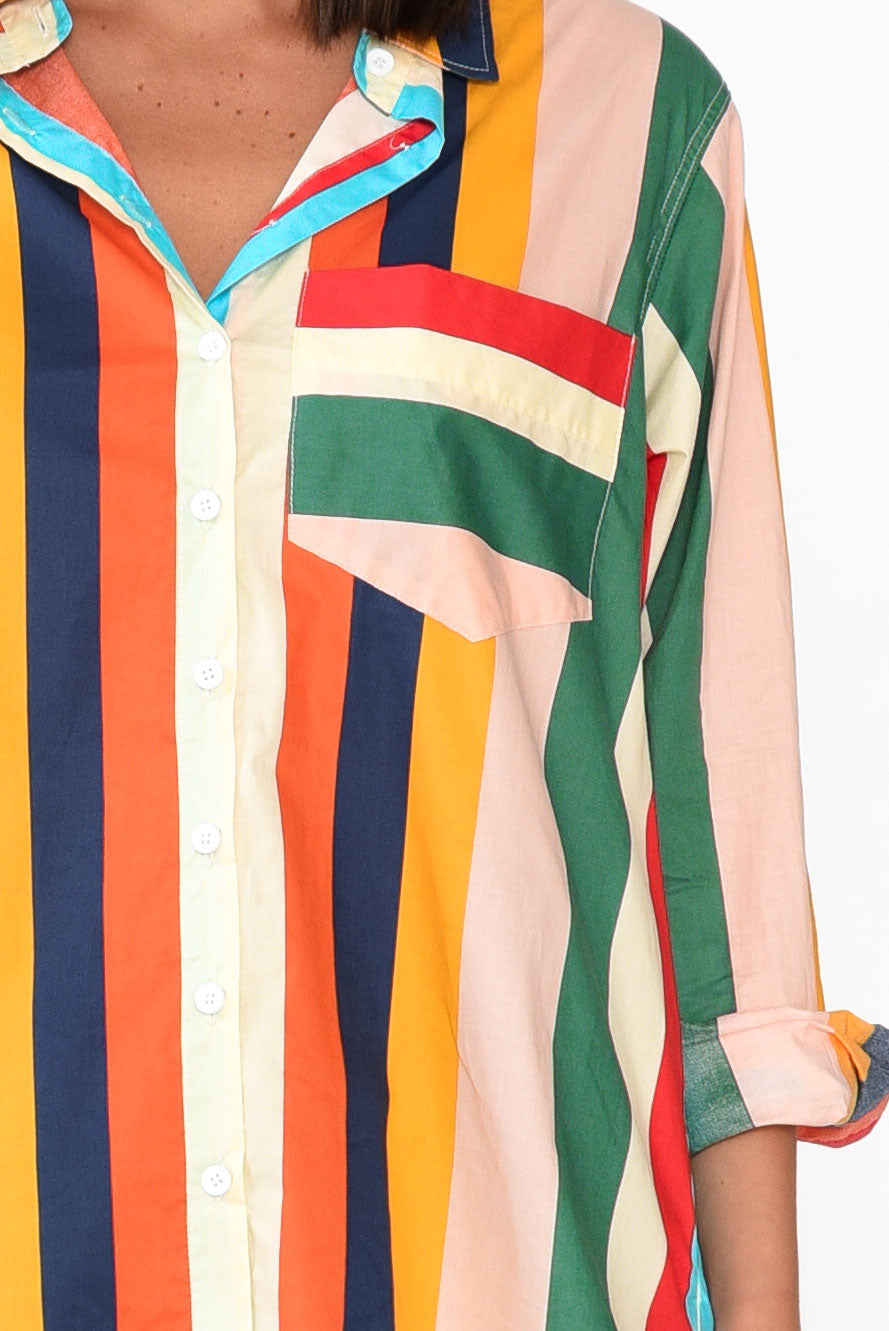 Lenka Multi Stripe Cotton Shirt