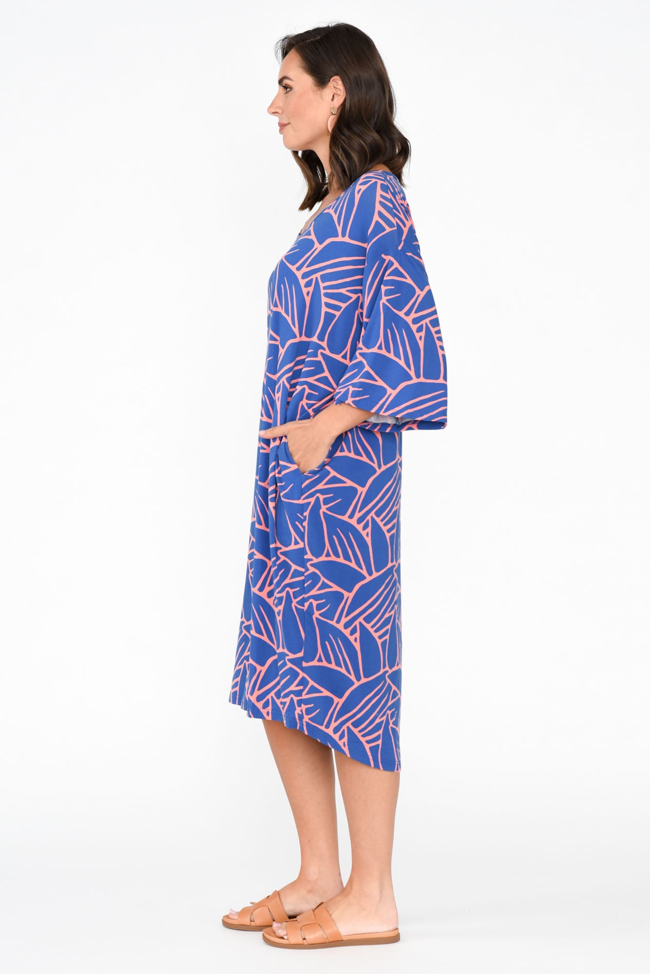 Brea Blue Leaf Bamboo Dress