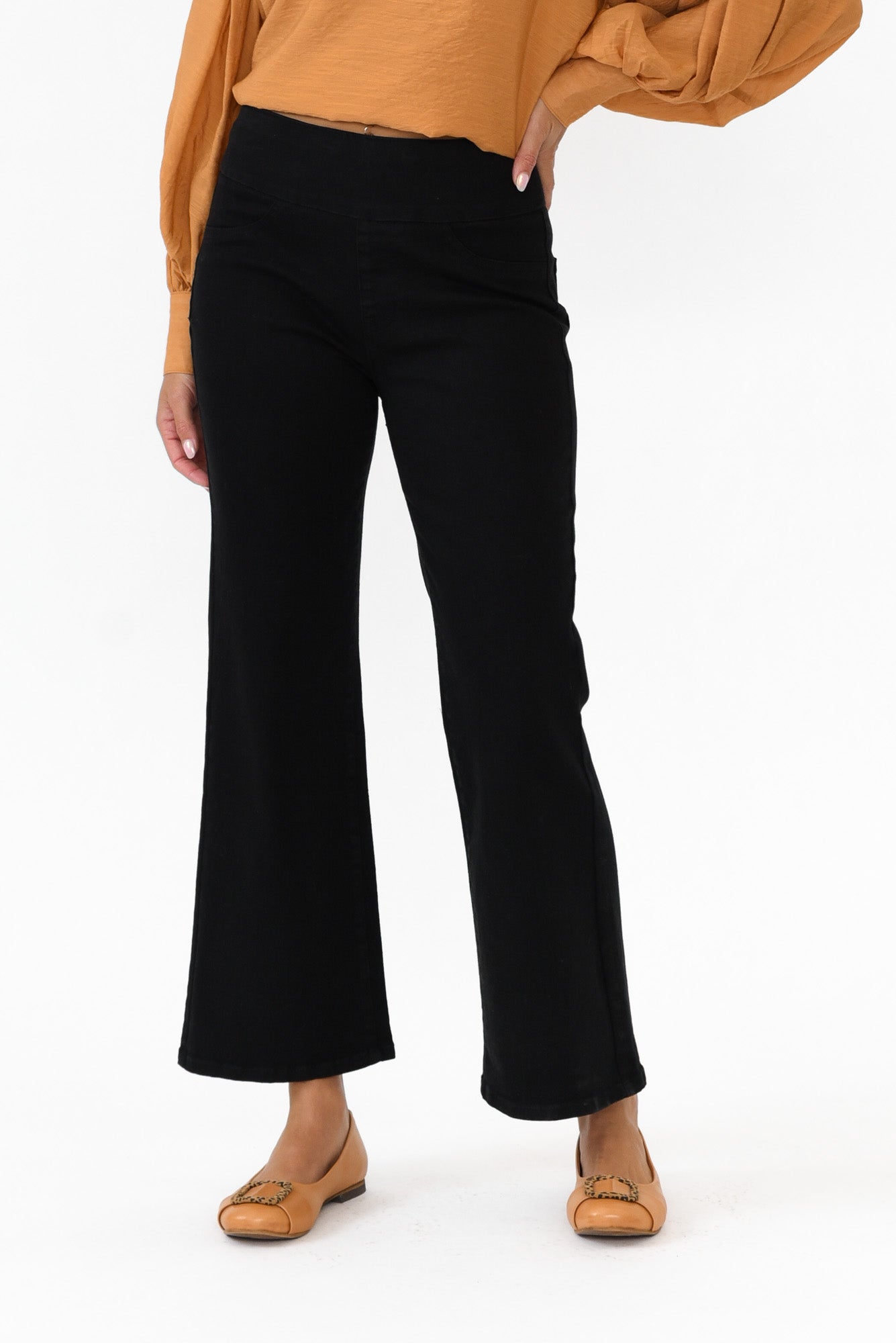 Nicola Black Wide Leg Jean