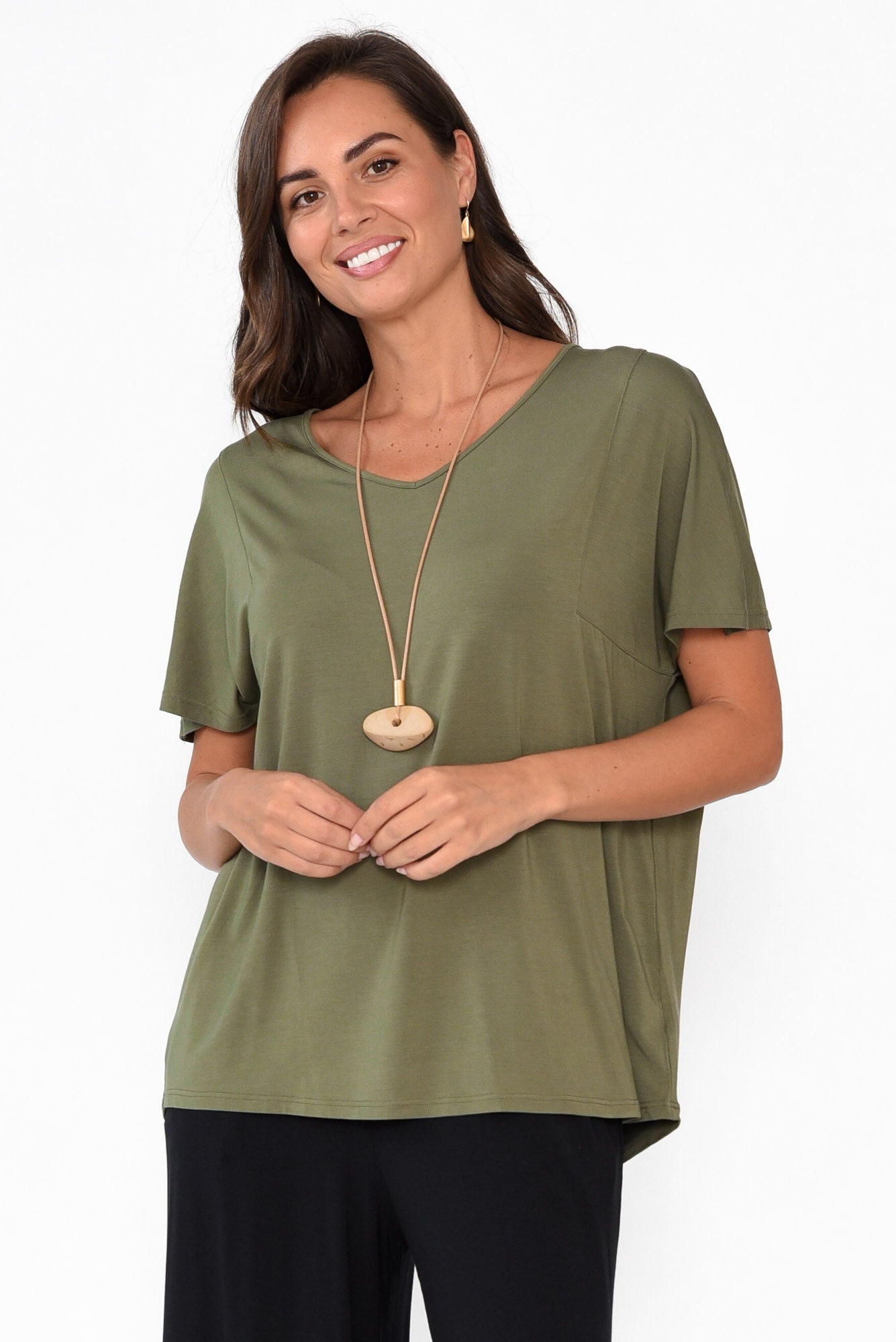 Ivy Olive Micro Modal Swing Tee