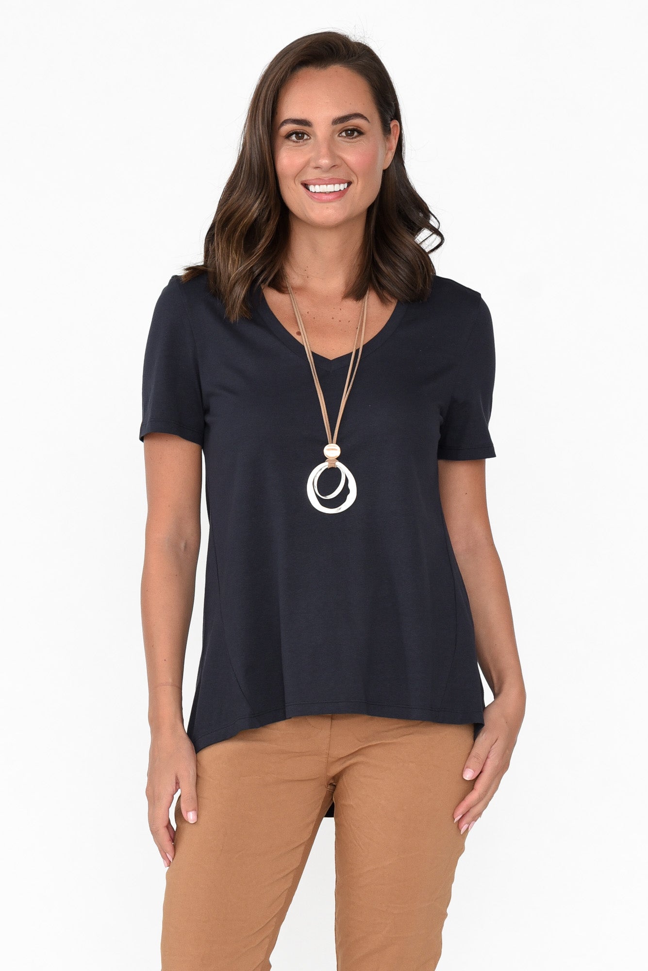 Luella Charcoal Cotton Tee