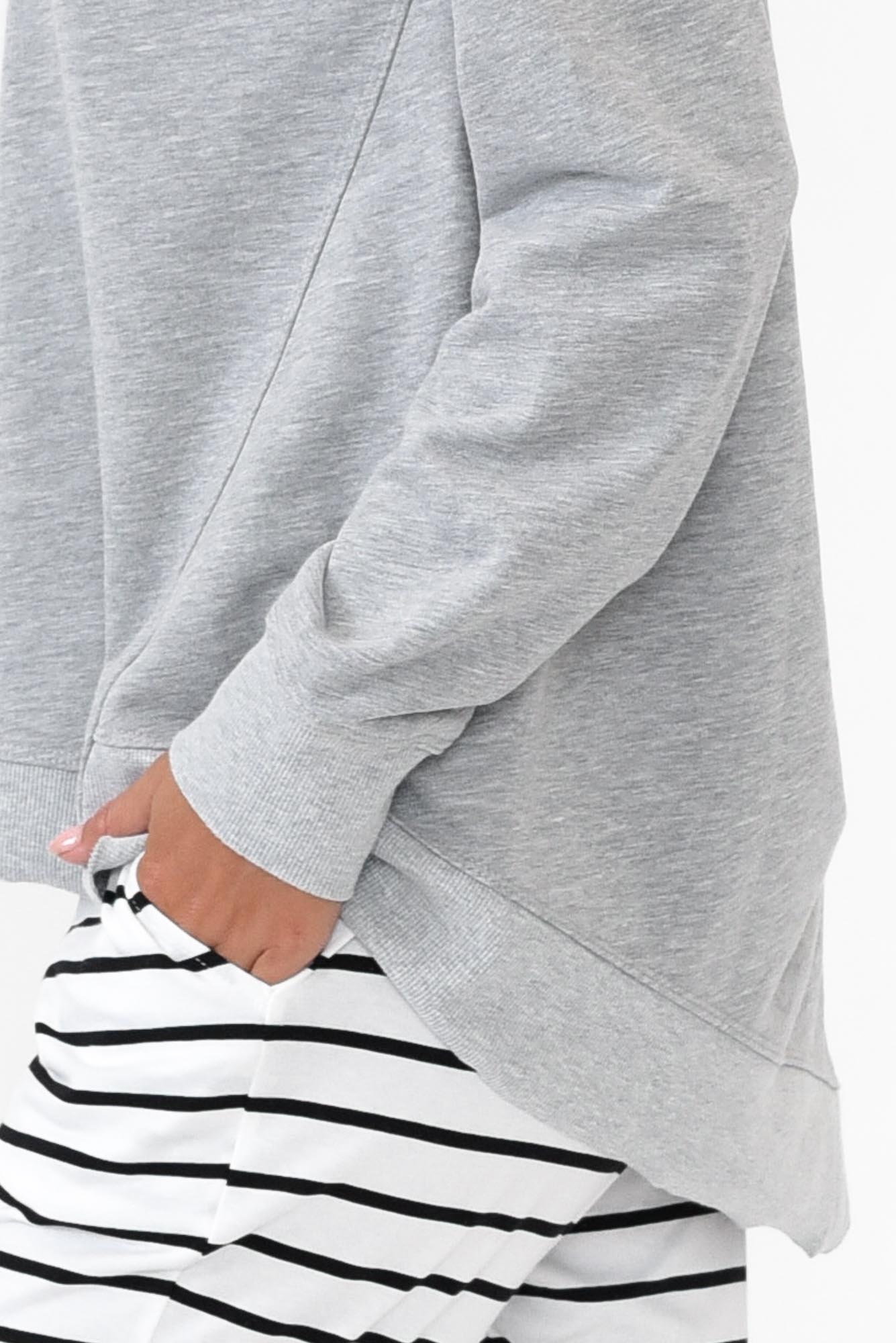 Newhaven Grey Marle Cotton Jumper