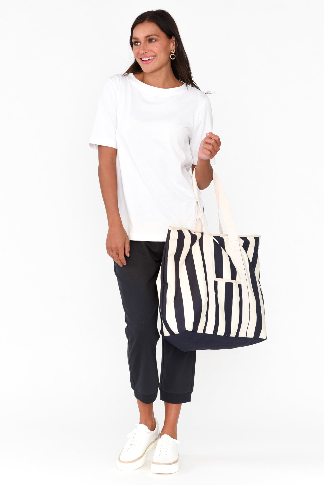 Tasha Charcoal Cotton Blend Jogger Pant