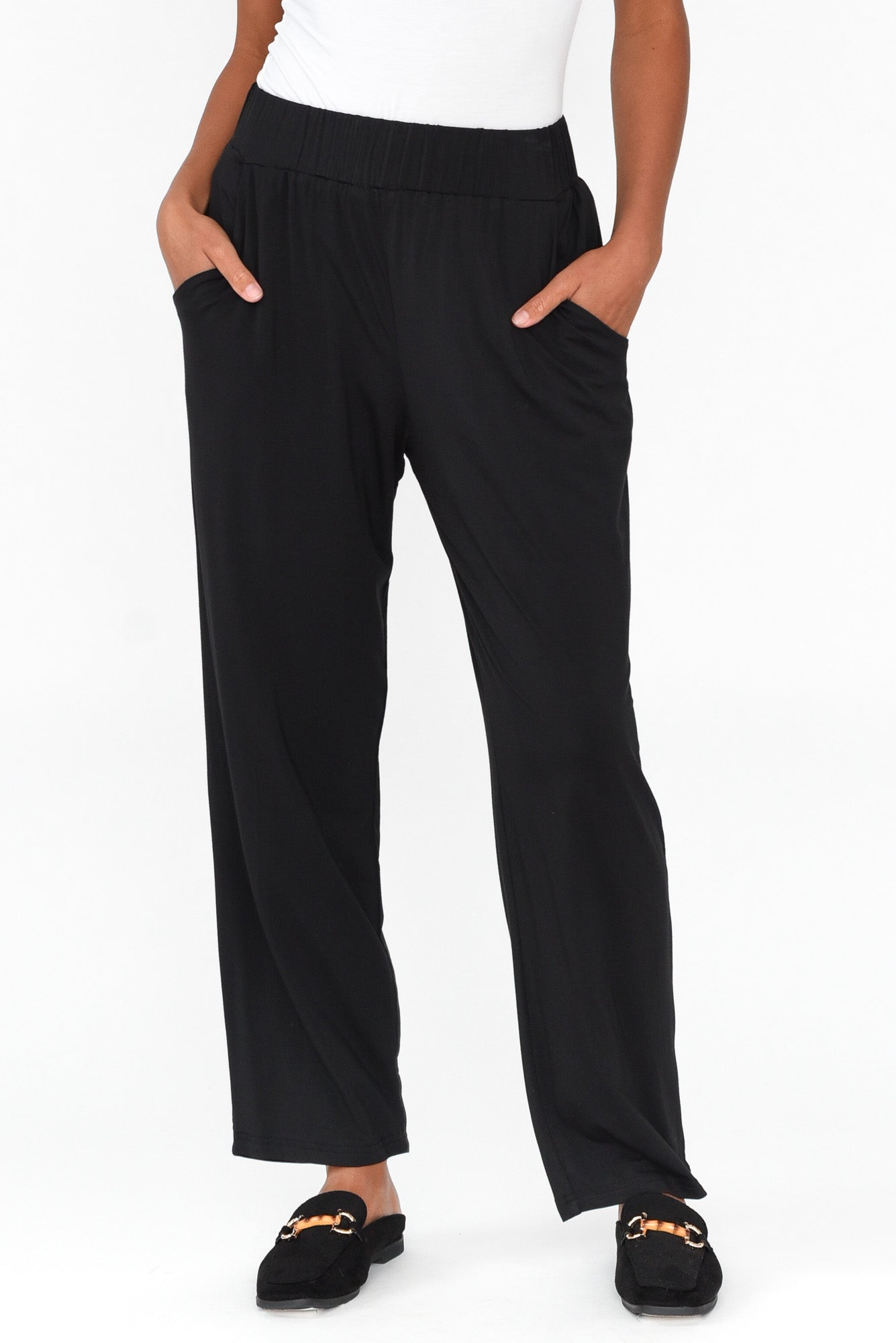 Rosella Black Bamboo Pant