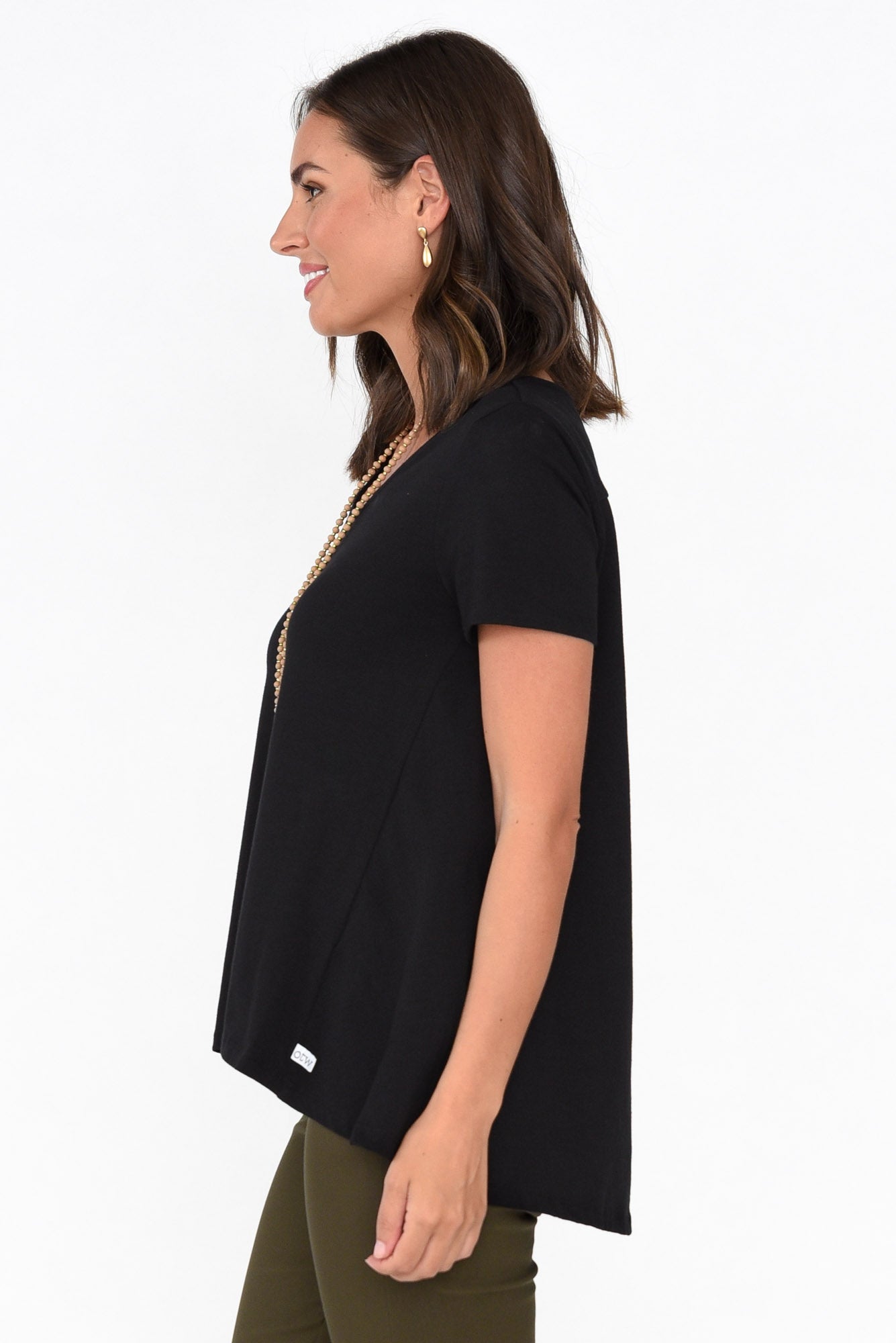 Montreal Black Cotton Tee