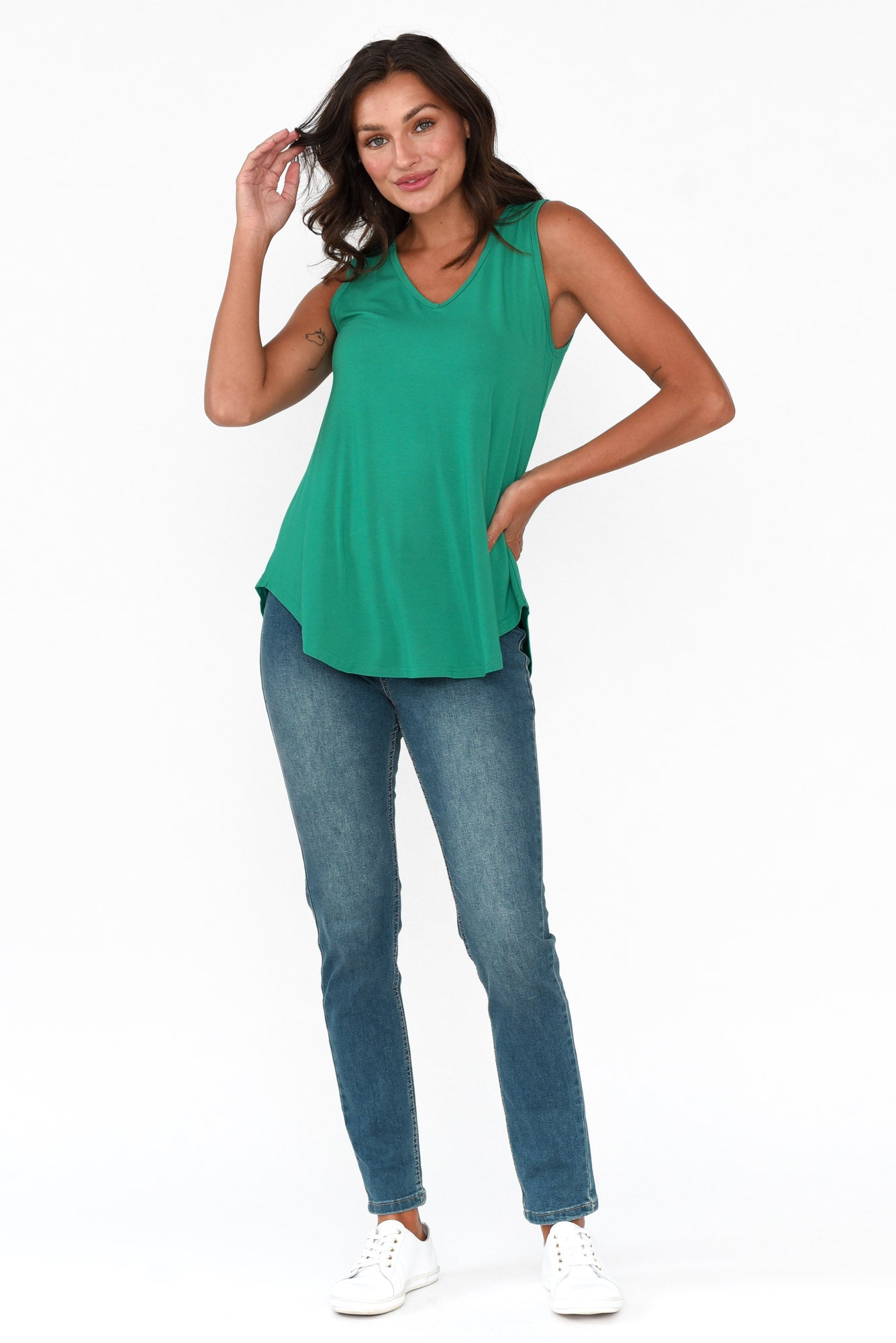 Rihanna Emerald Bamboo Tank