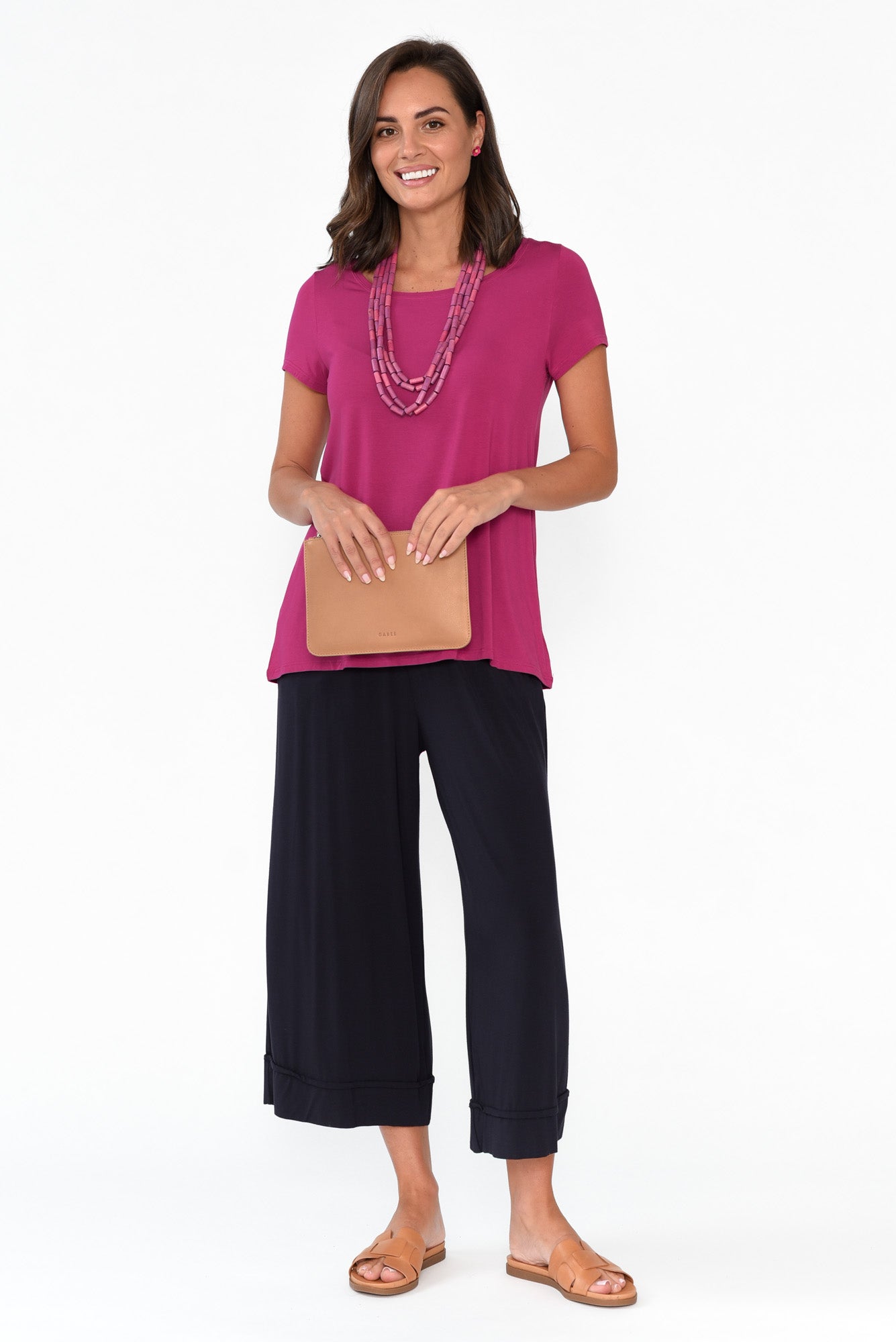 Fuchsia Micro Modal Swing Tee