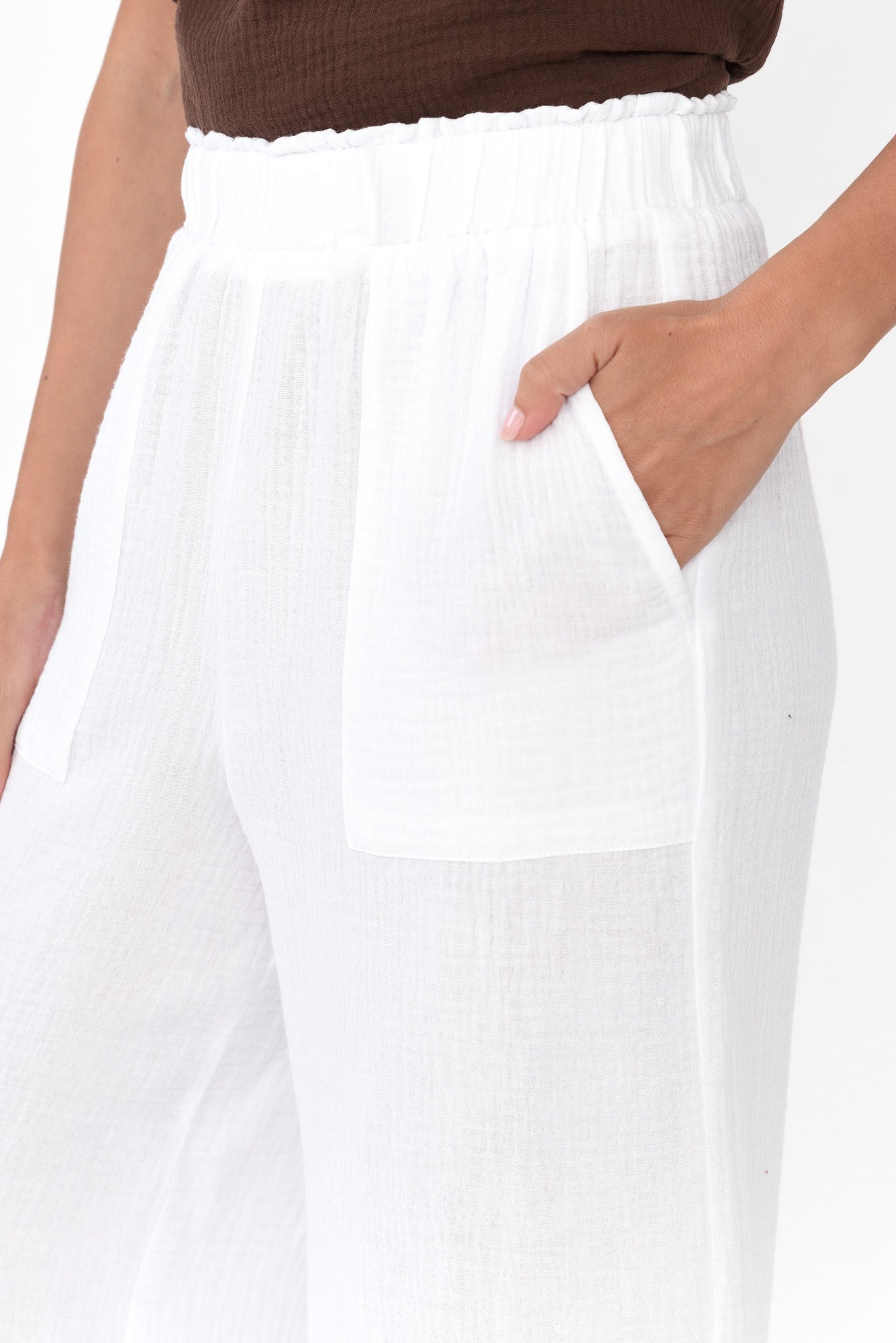 Byron White Cotton Pocket Pant