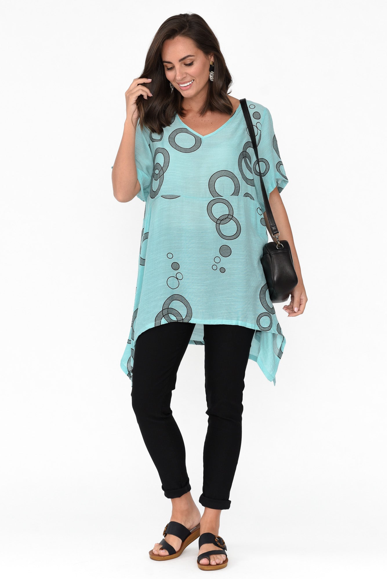 Johnnie Blue Abstract Waterfall Top