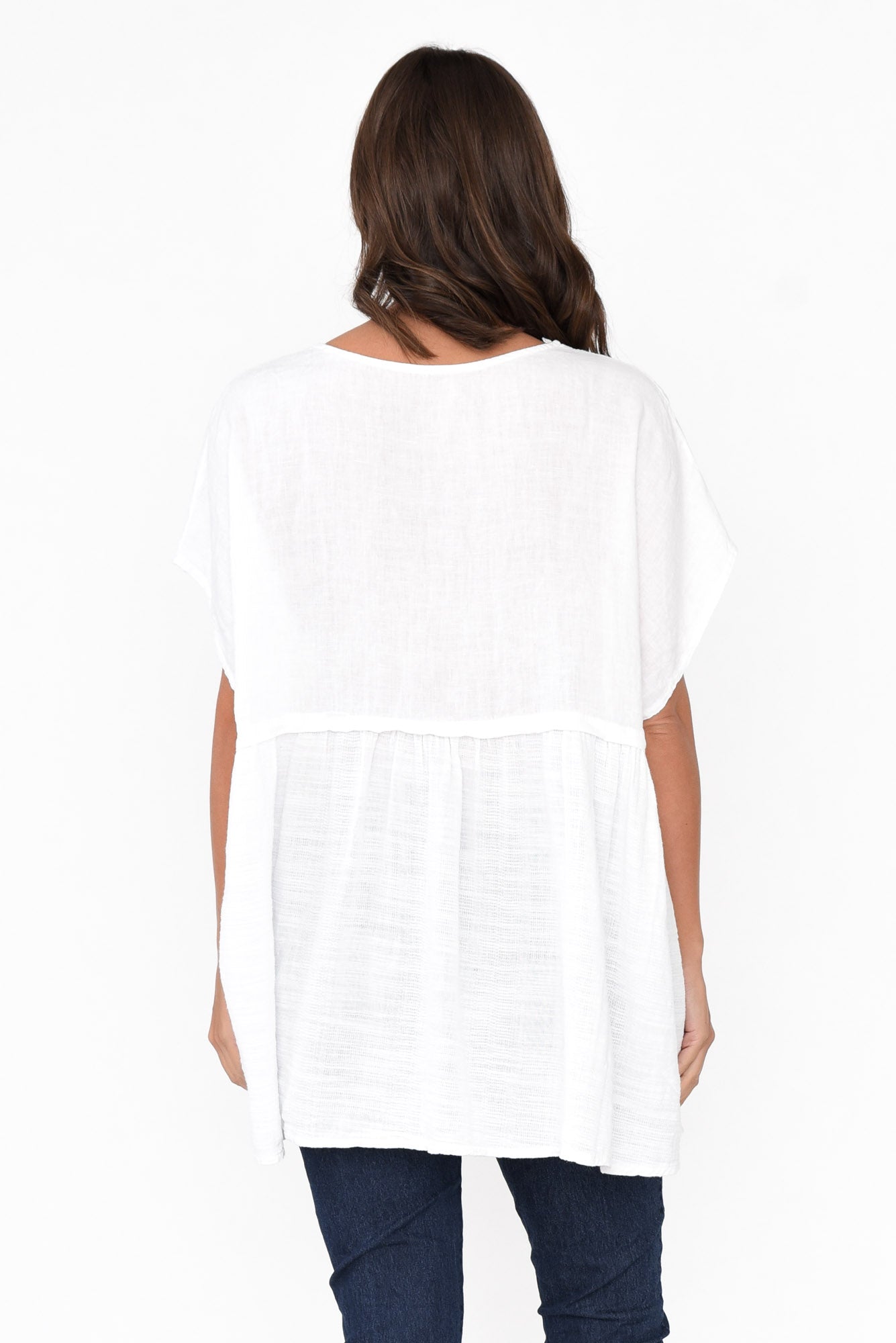 Sabre White Linen Top