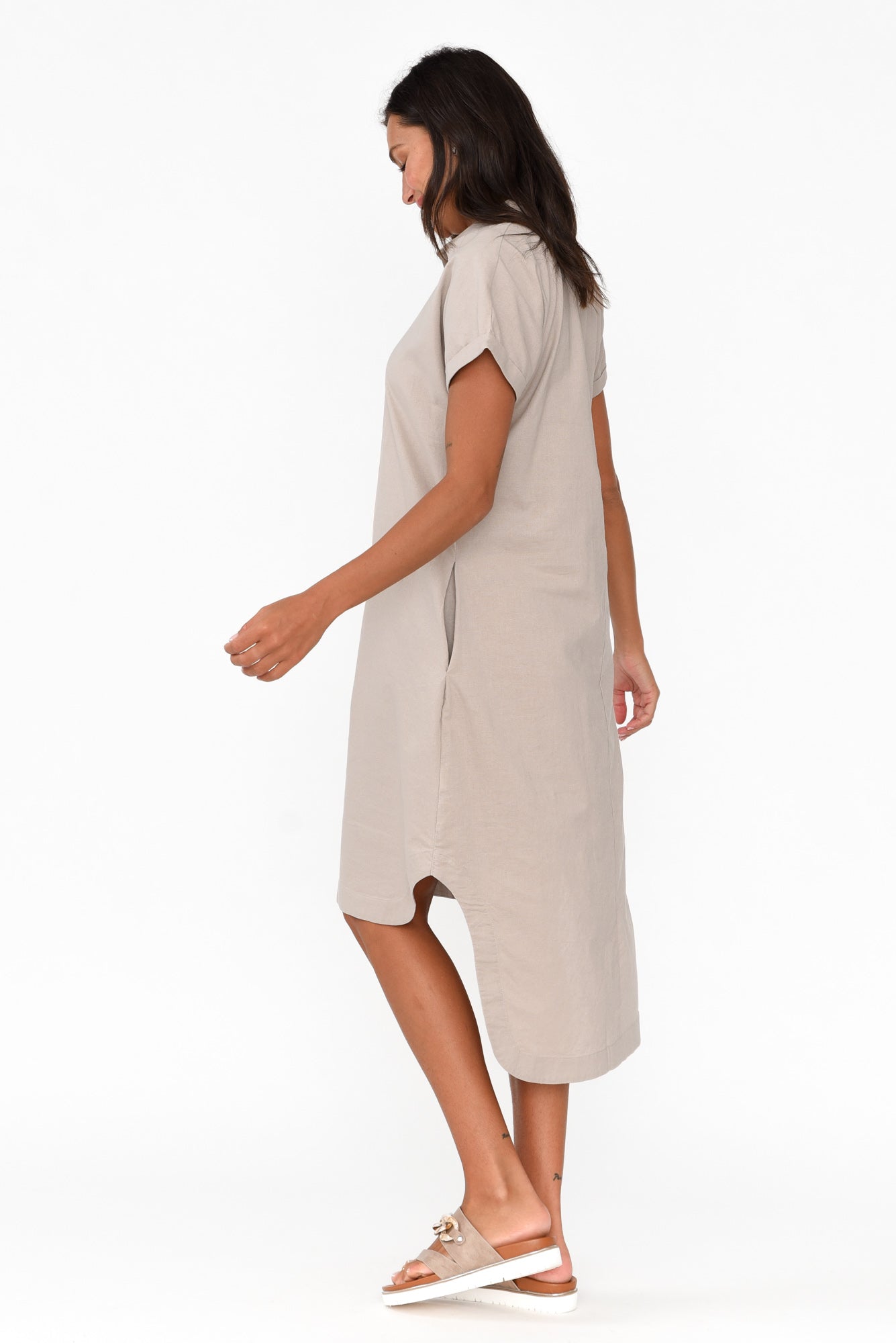 Mareli Natural Linen Blend Dress