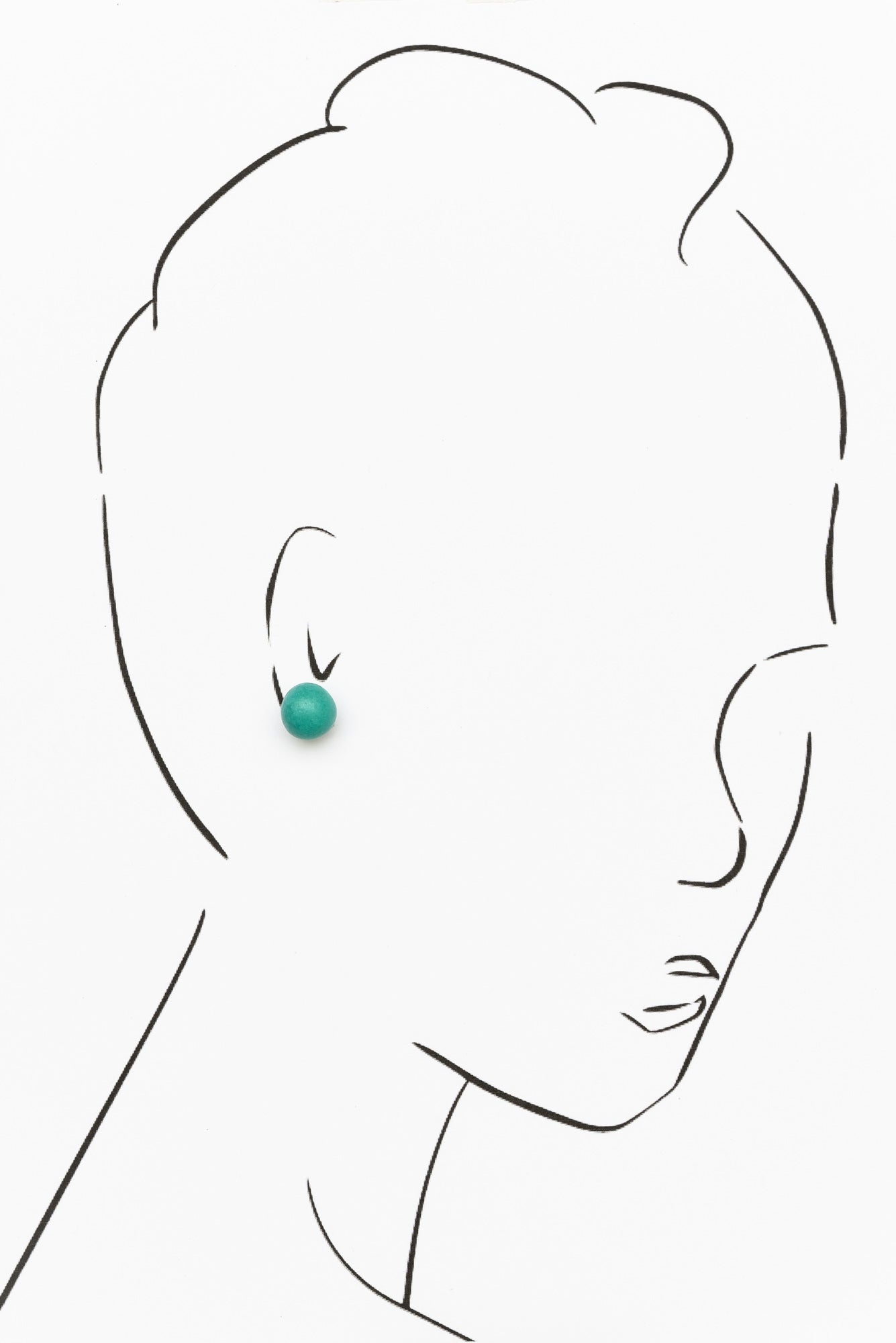 Akeelah Turquoise Wood Stud