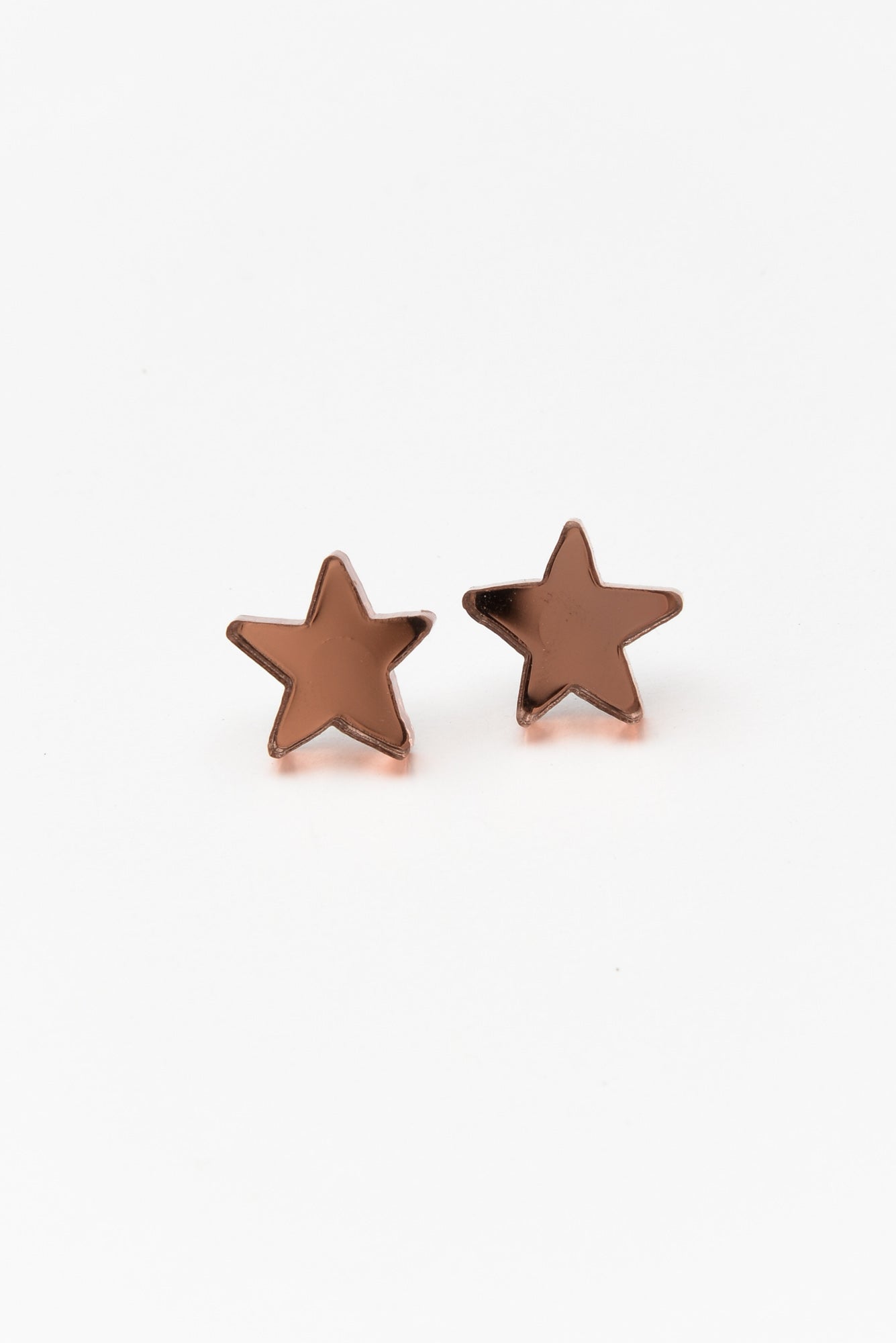 Rose Gold Mirror Star Stud Earring