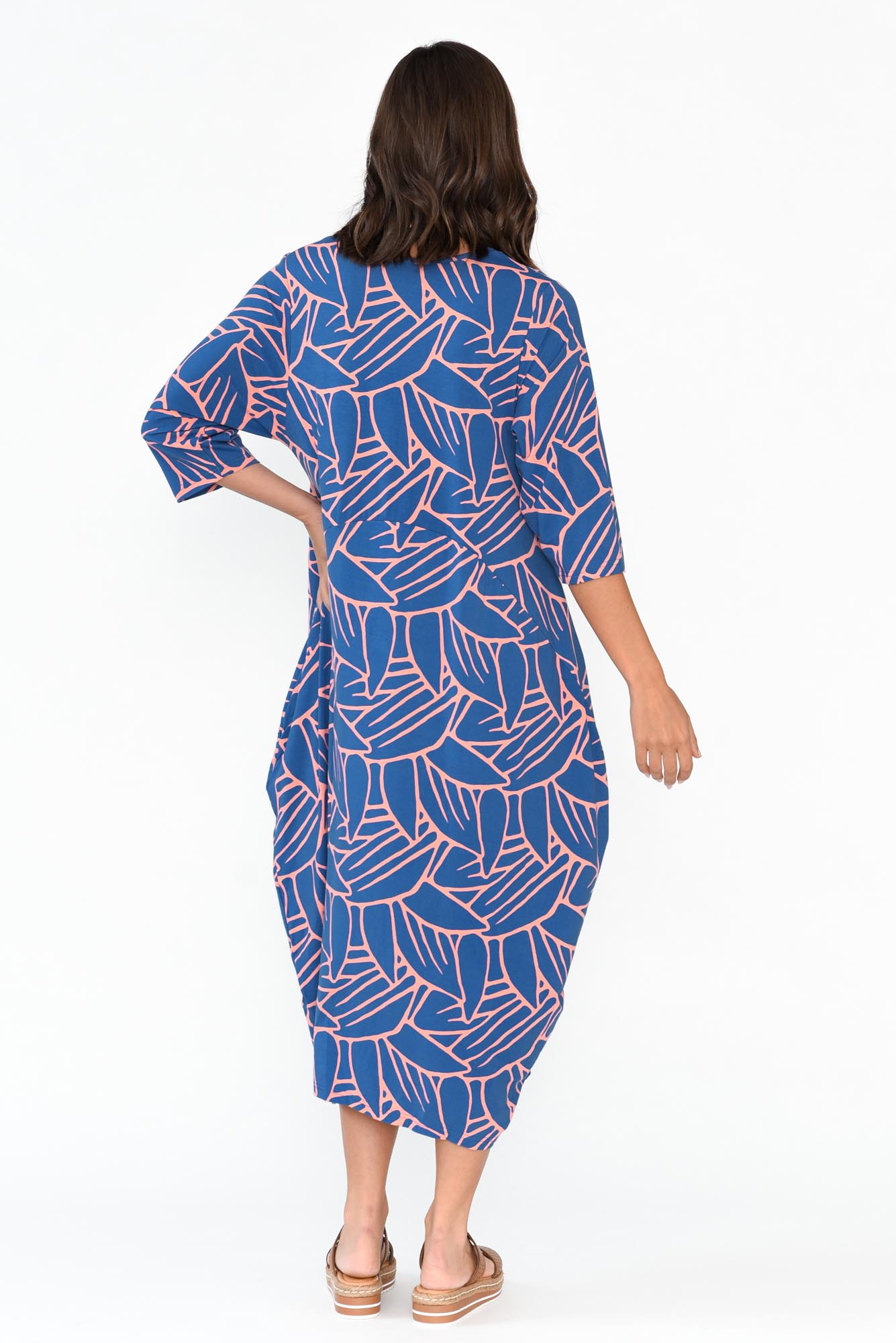 Alviva Blue Leaf Bamboo Dress