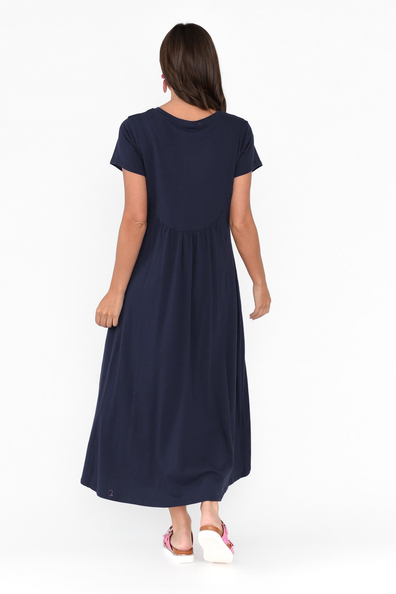 Patrick Navy Cotton Pocket Dress