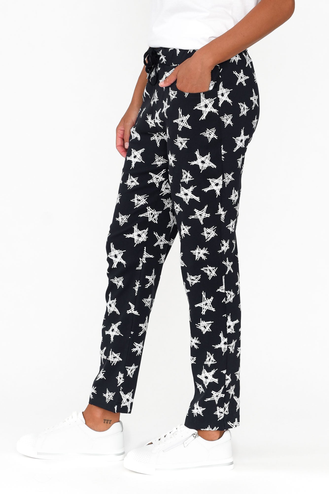 Boyce Navy Star Cotton Blend Stretch Pant