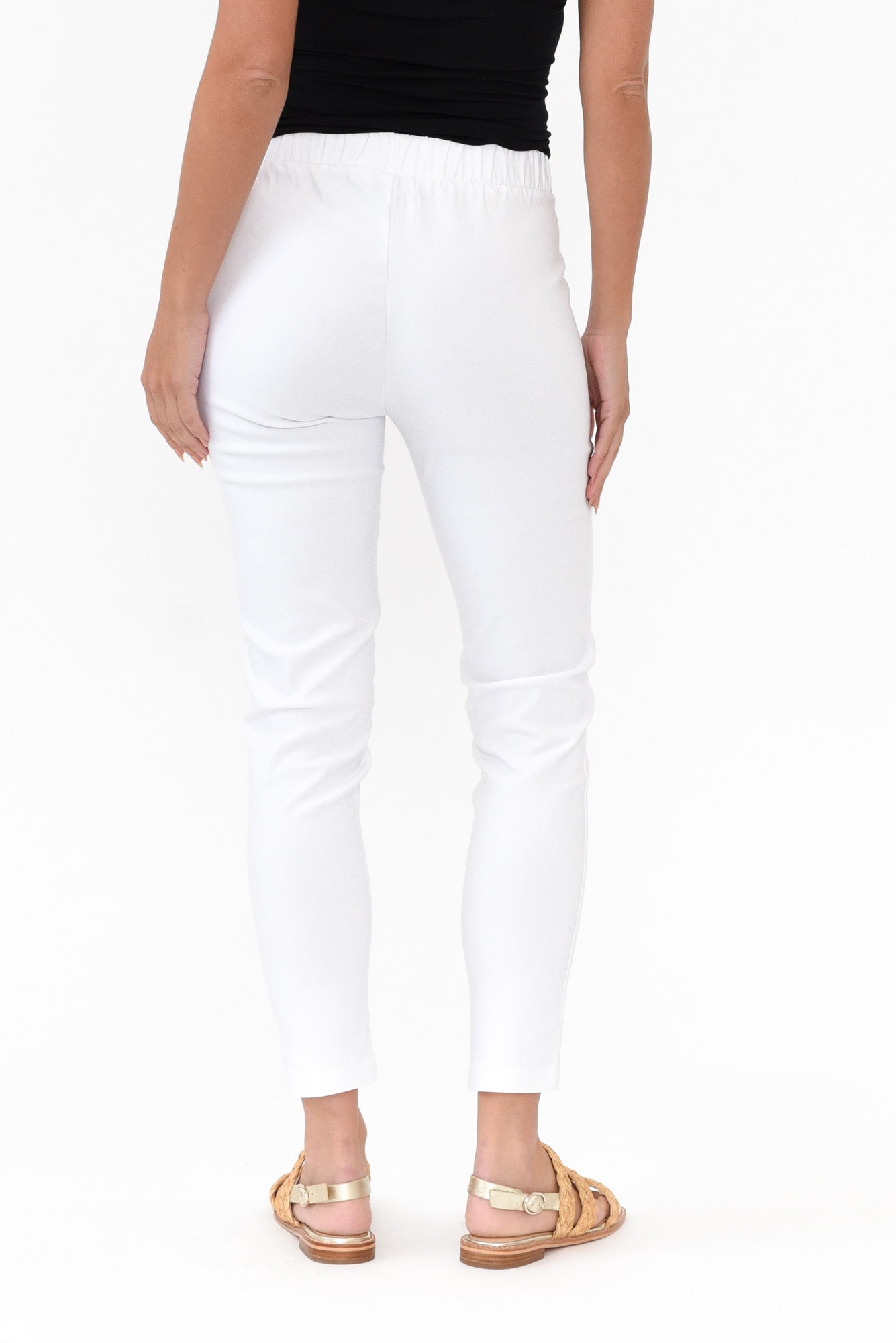 Olympia White Straight 7/8 Pant